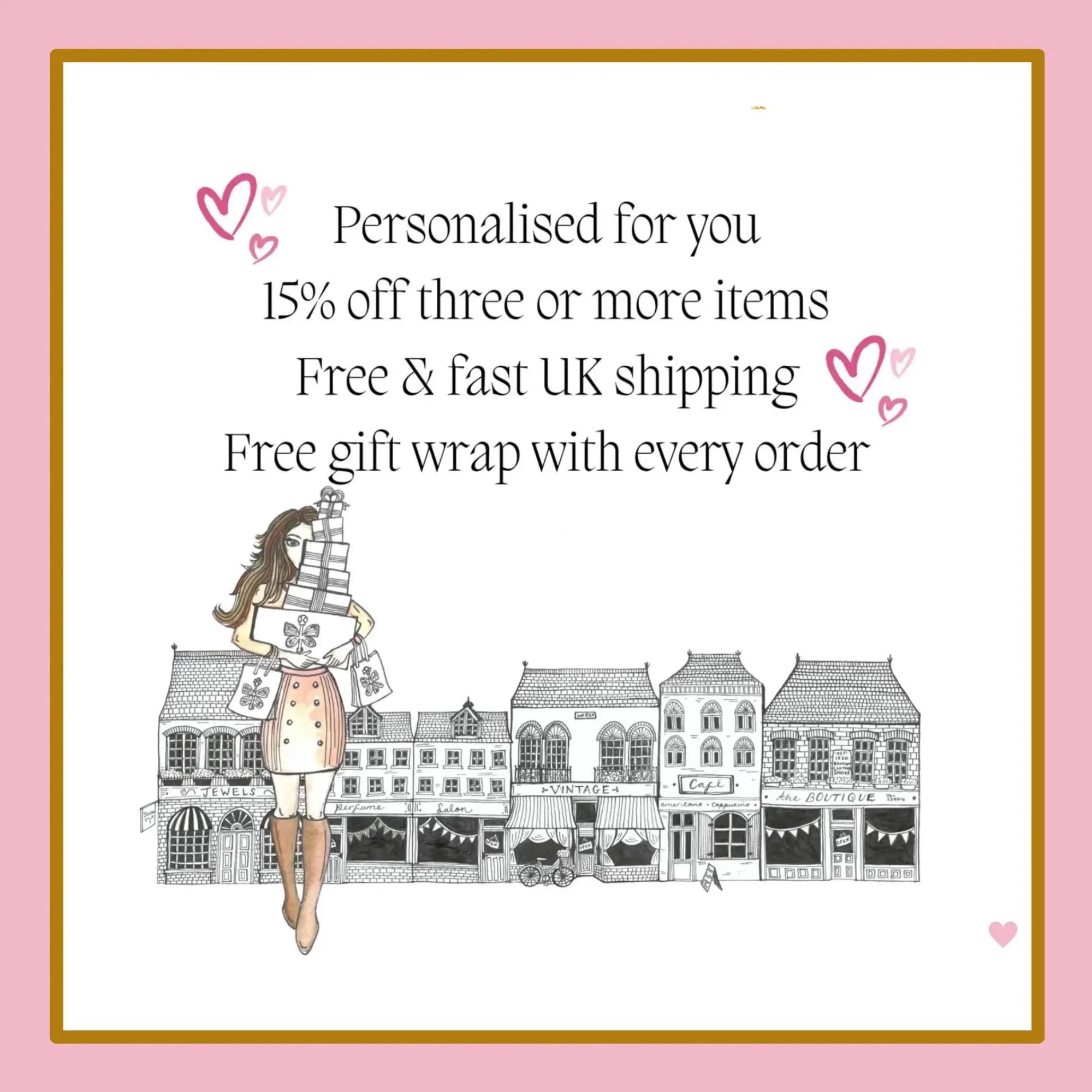 Bee Charm & Personalised Card