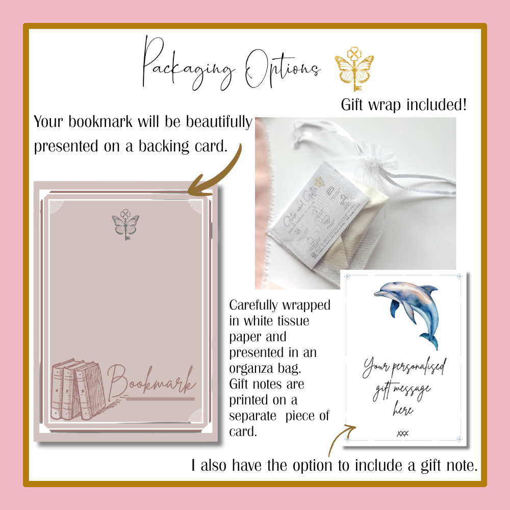 Personalised Dolphin Bookmark