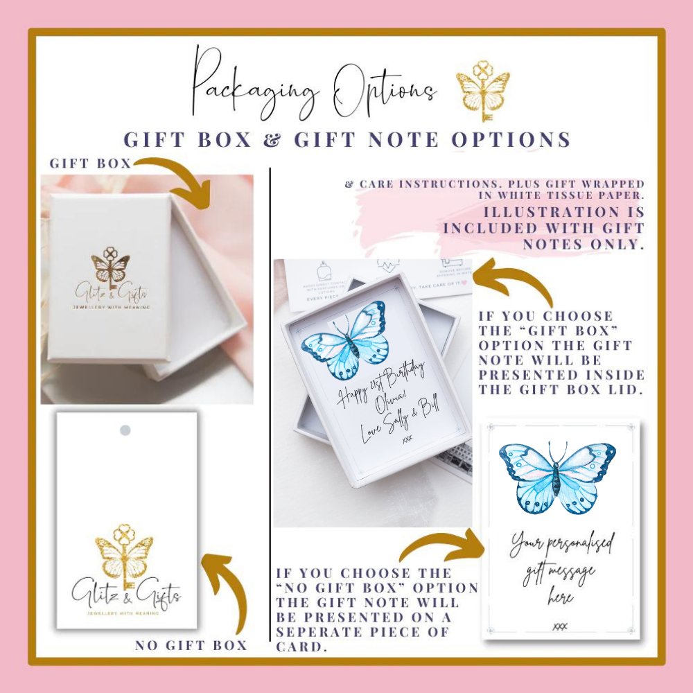 Personalised Butterfly Birthstone Charm Earrings