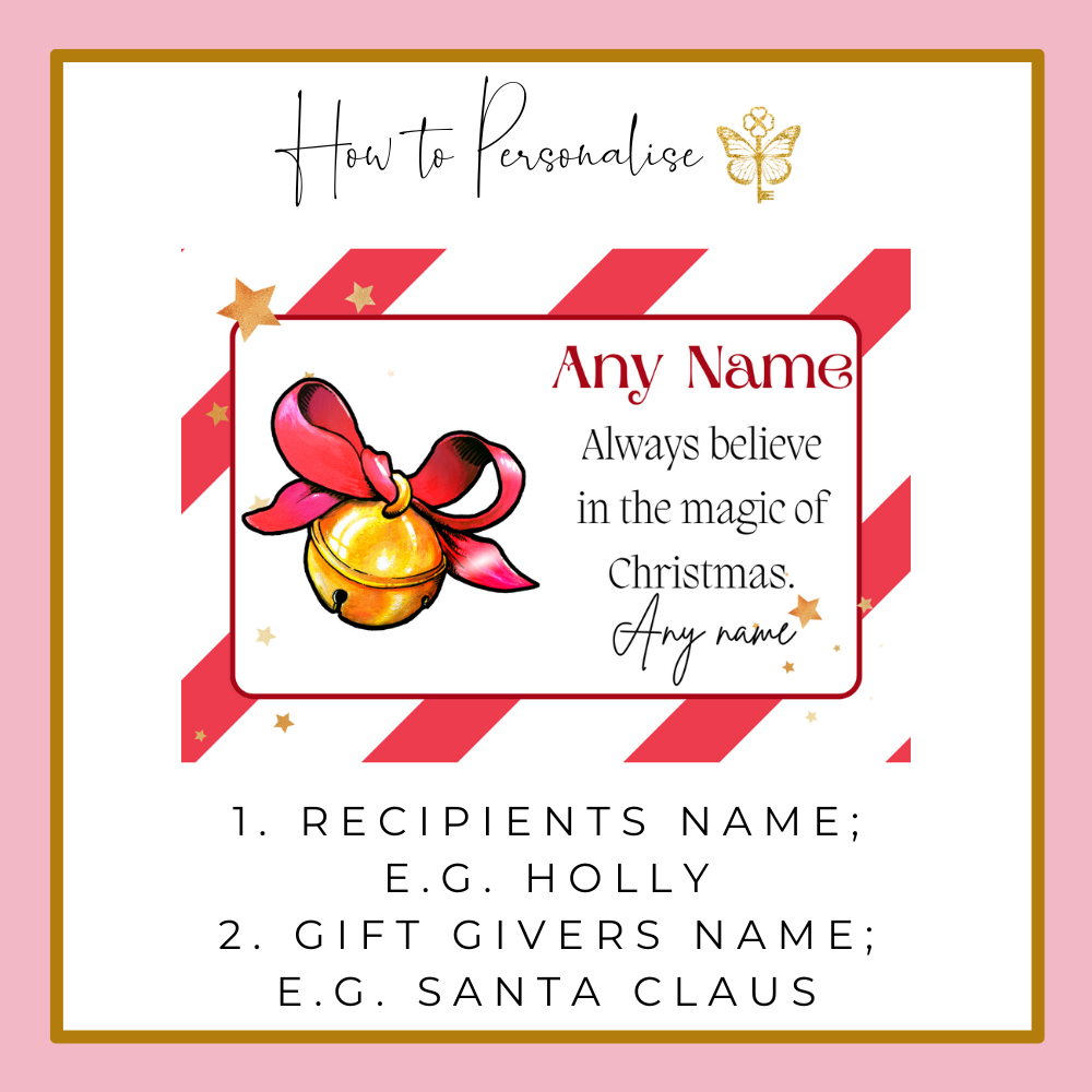 Christmas Bell Keyring Gift - Personalised