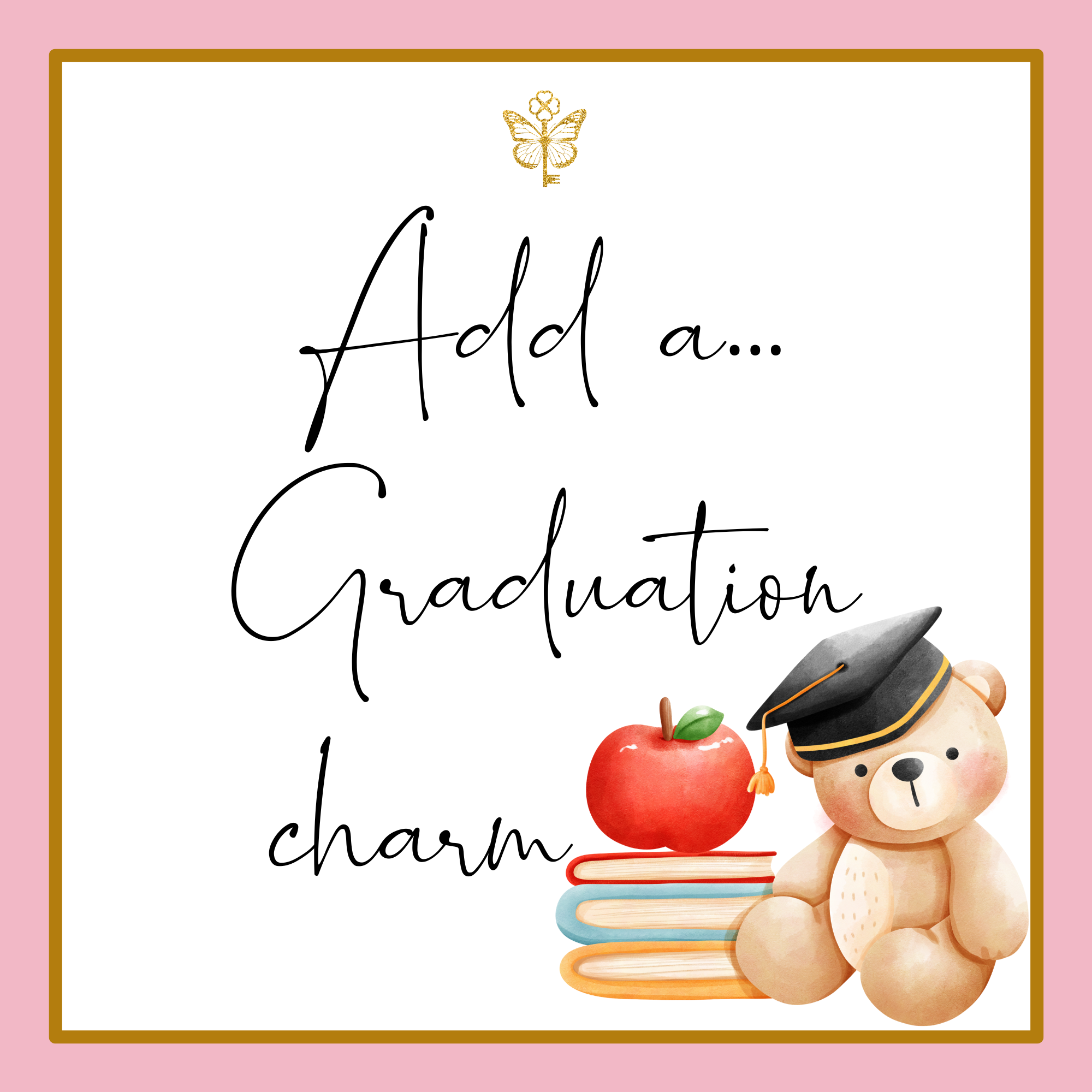 Add A Graduation Charm on to an existing order - gift for a grad, 2025 graduation, university college sixth form end of year
