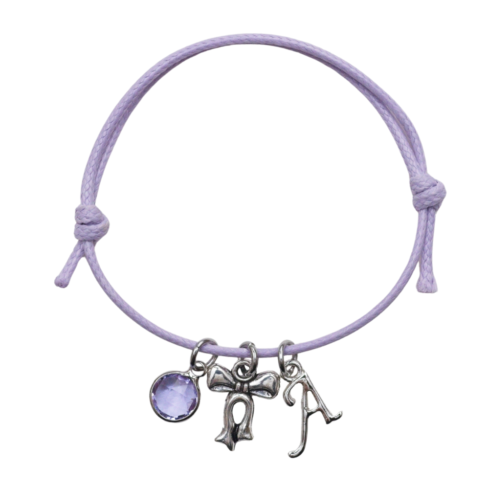 Personalised Bow Cord Bracelet