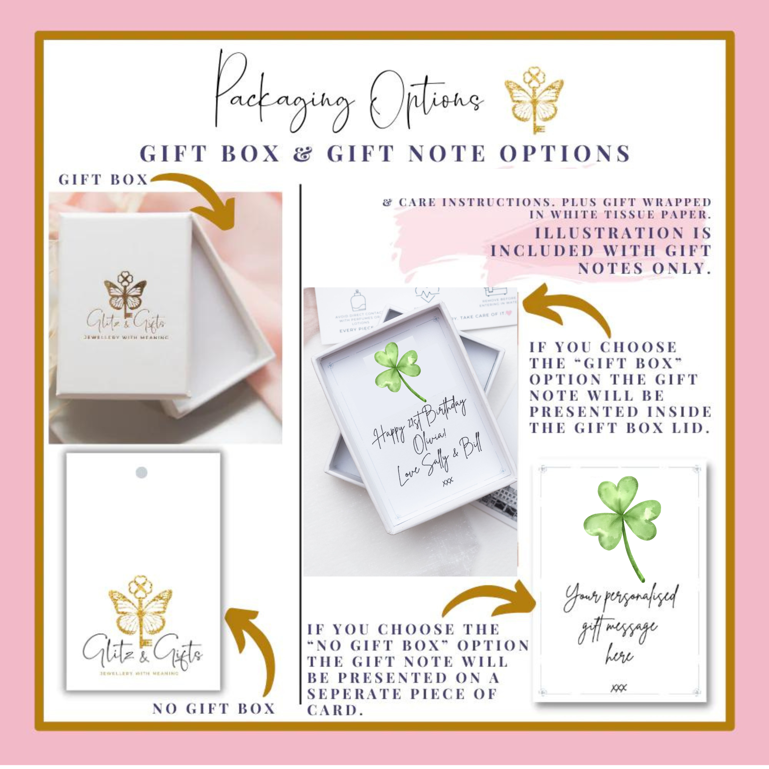 Personalised Clover Keyring