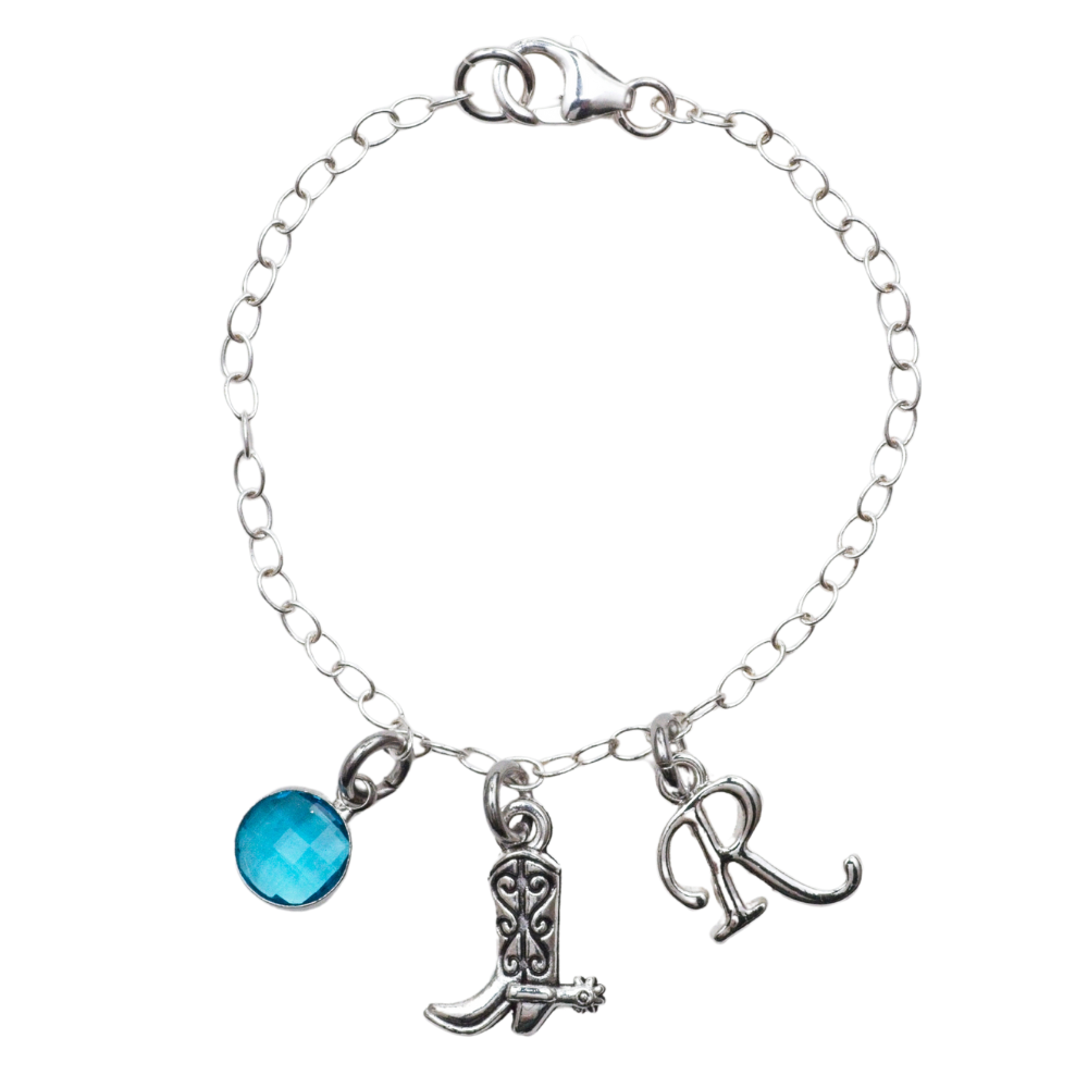 Personalised Cowgirl Boot Bracelet