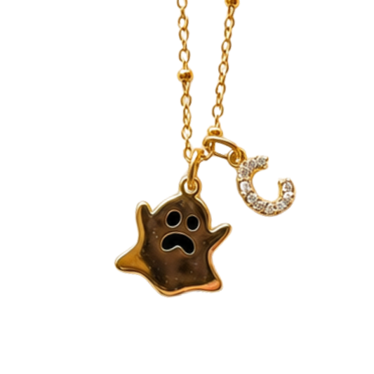 Personalised Ghost Necklace – Halloween Jewellery