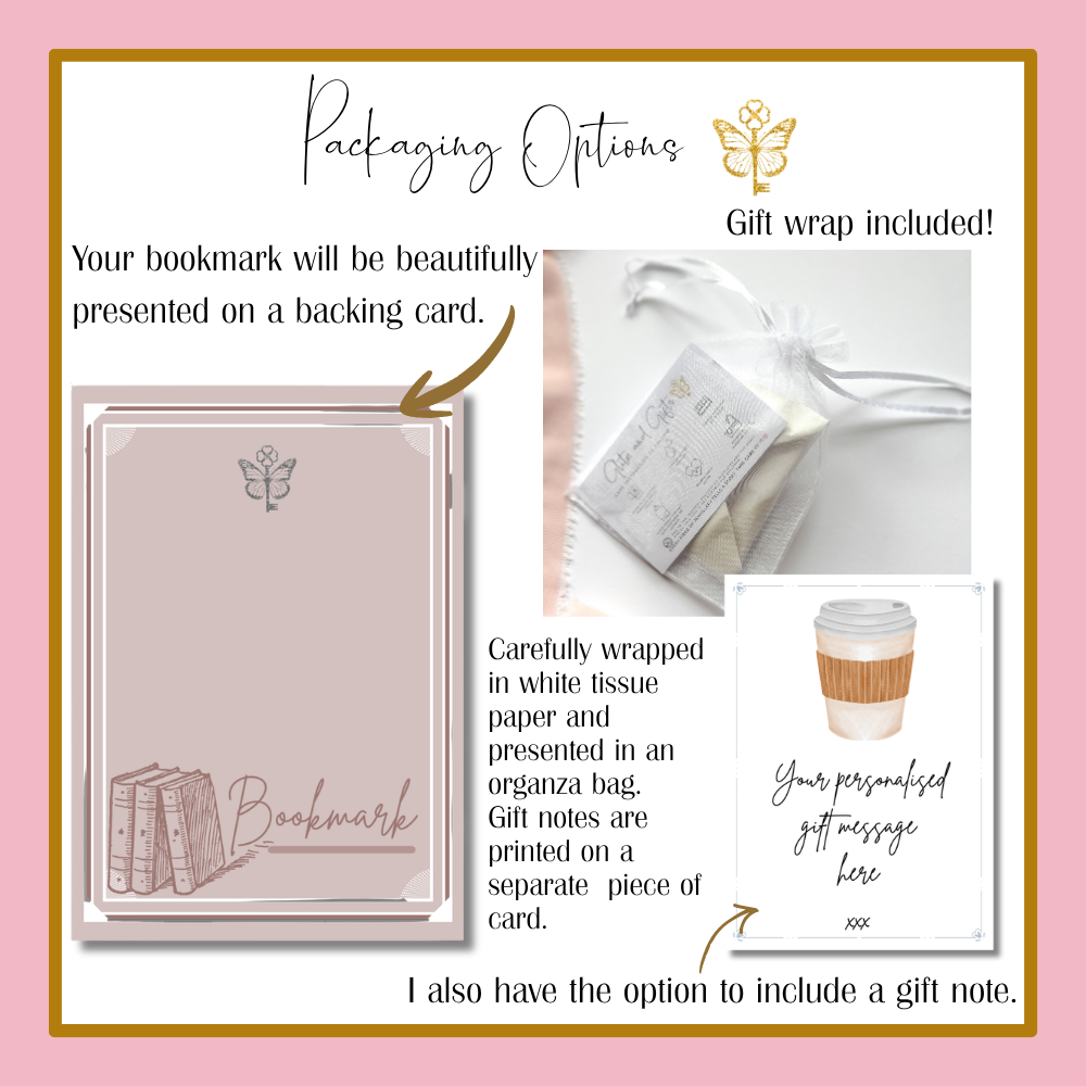 Personalised Coffee Bookmark