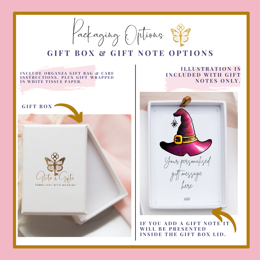 Personalised Enamel Witch Hat Necklace