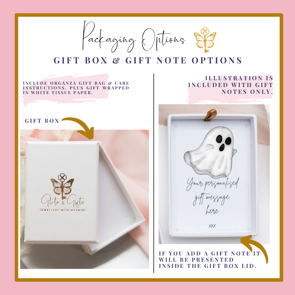 Personalised Ghost Necklace – Halloween Jewellery