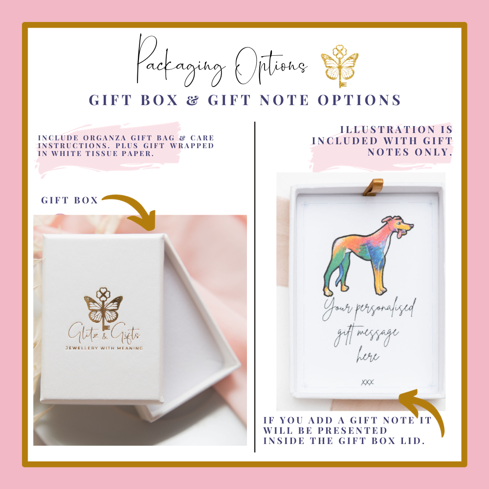 Personalised Greyhound Dog Charm Catcher Necklace