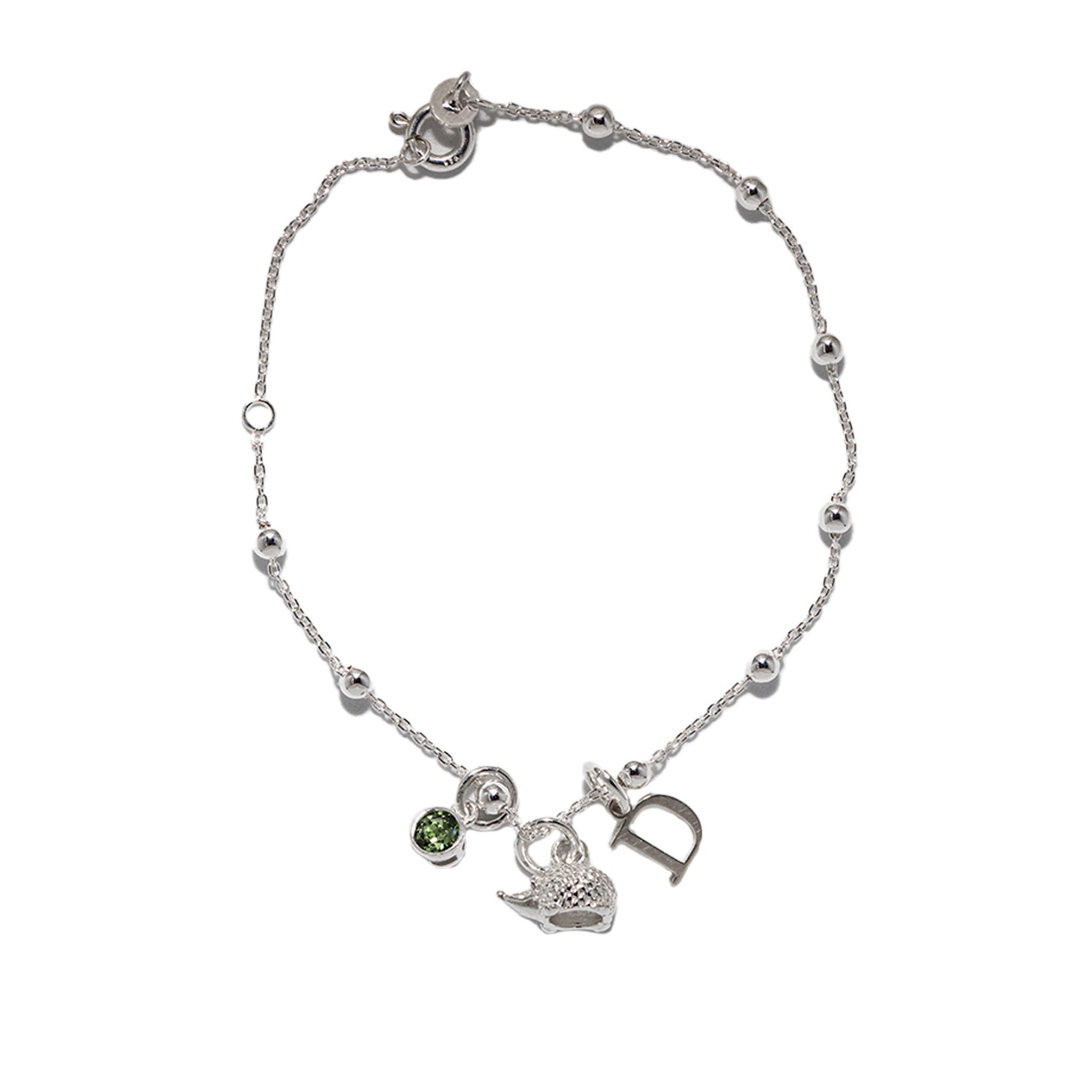 Sterling Silver Personalised Hedgehog Bracelet