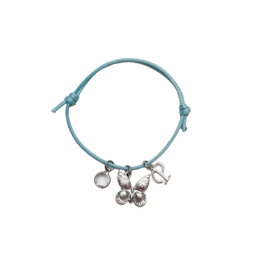 Personalised Butterfly Cotton Bracelet