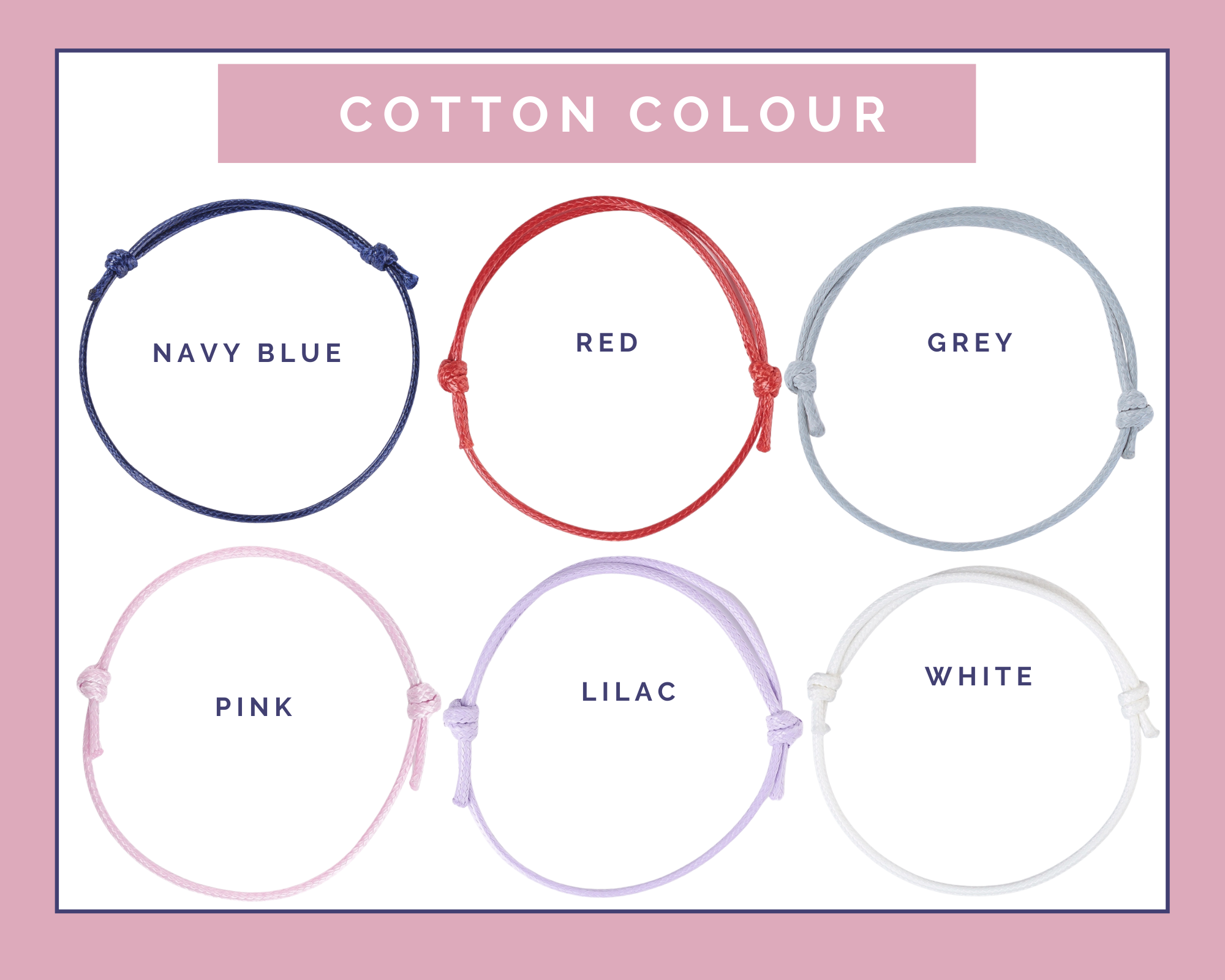 Personalised Camera Cotton Bracelet