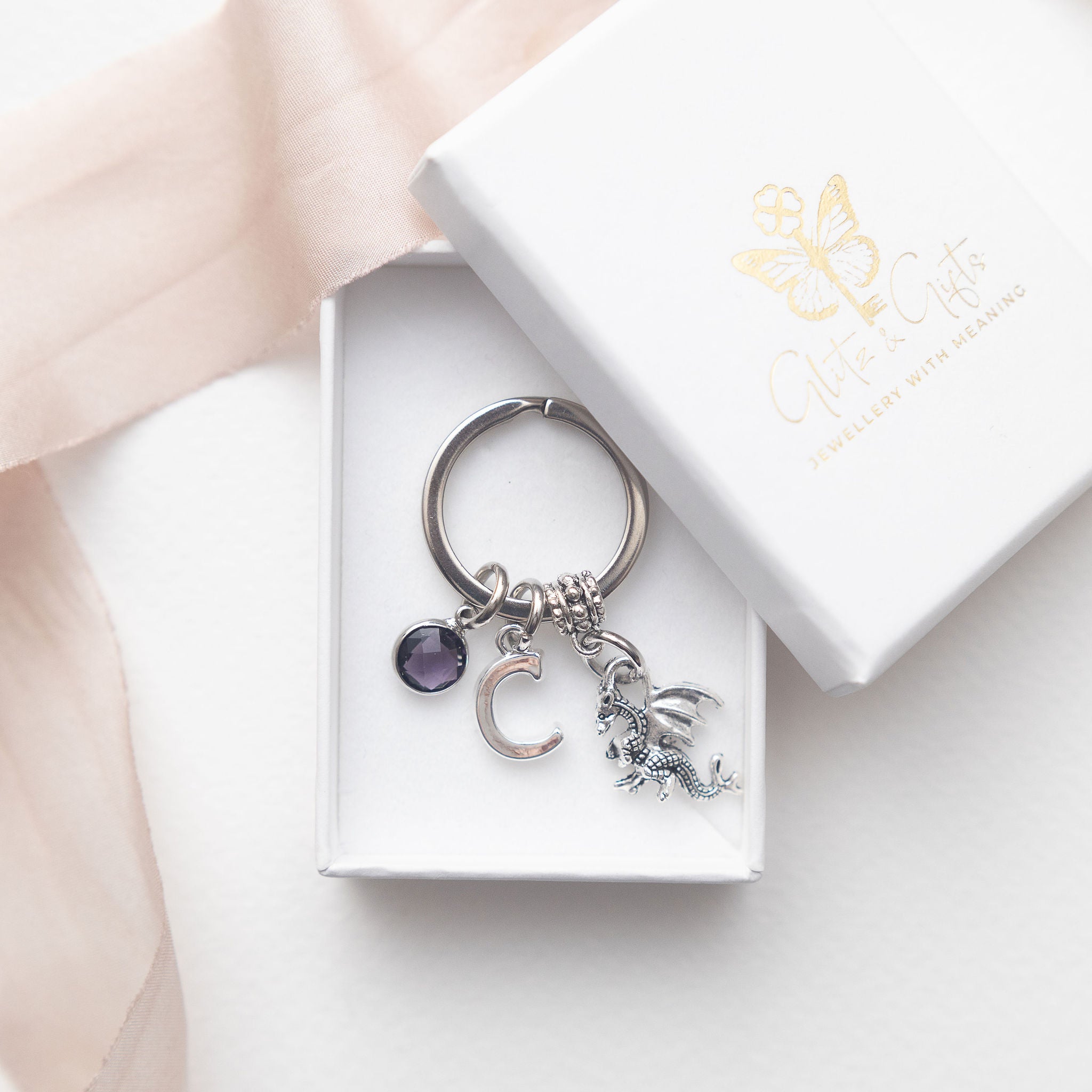 Personalised Dragon Keyring