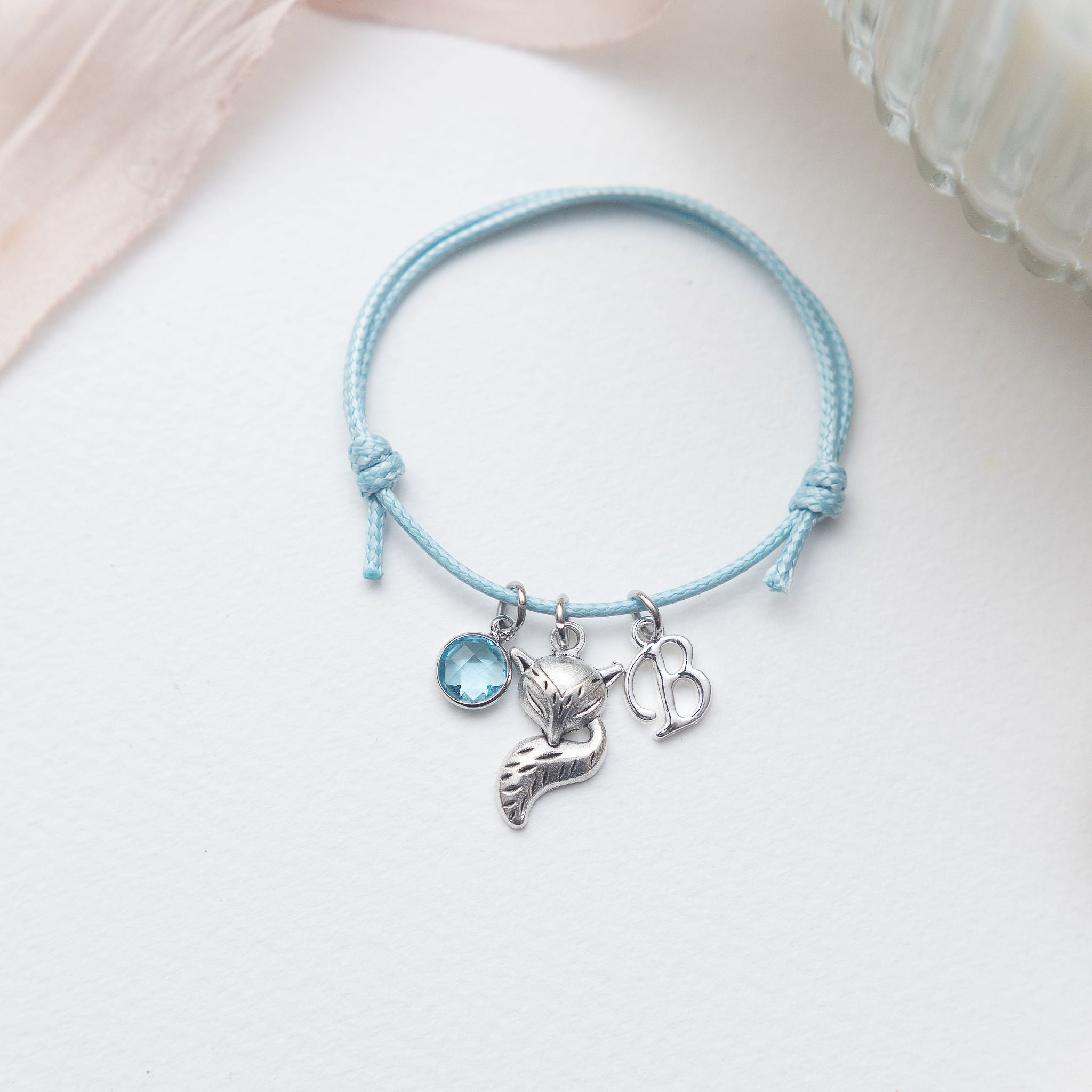 Personalised Fox Cord Bracelet