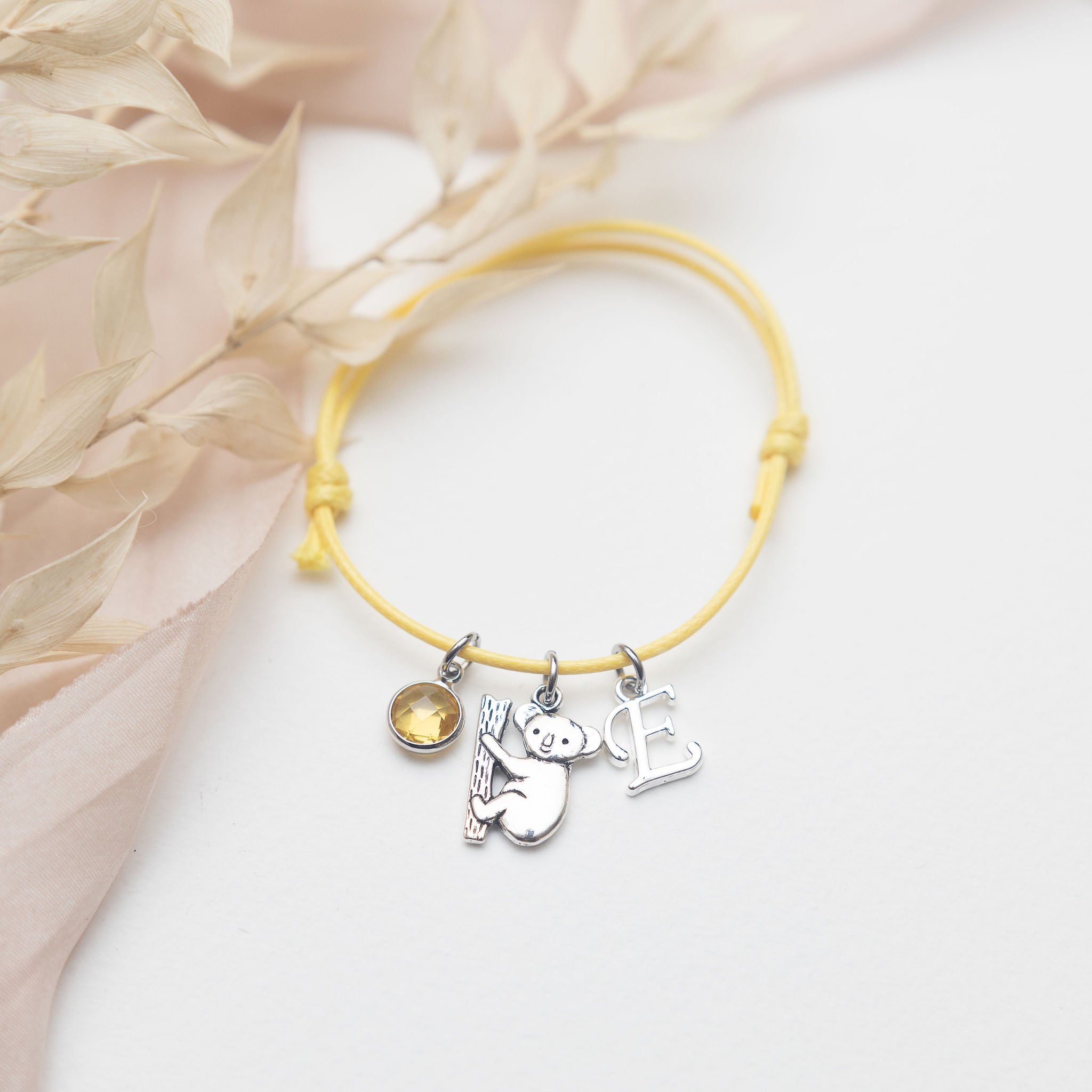 Personalised Koala Cotton Bracelet