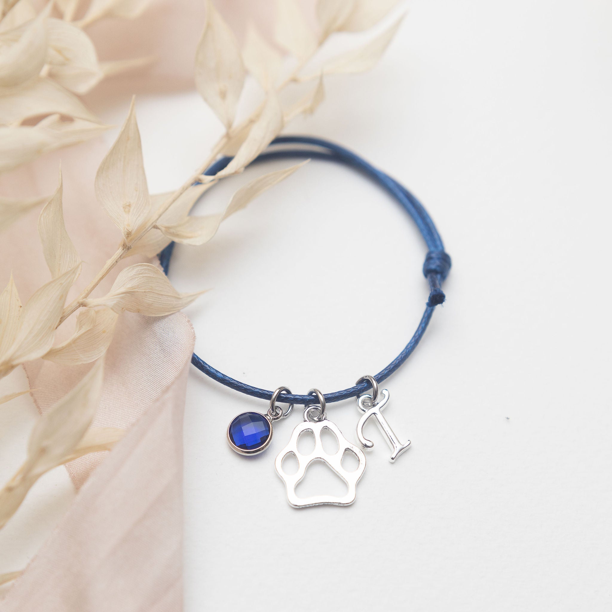 Personalised Paw Cotton Bracelet