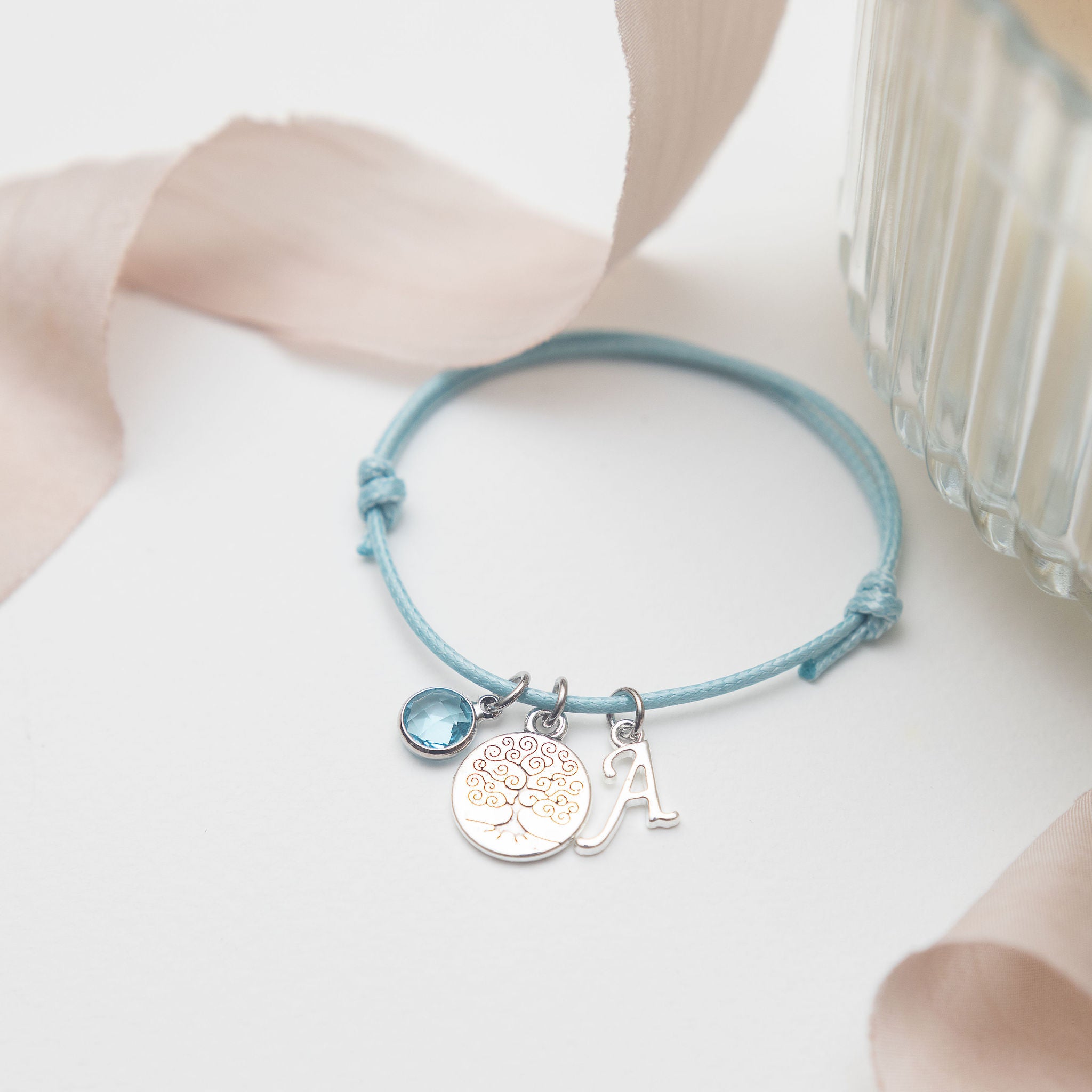 Personalised Tree Cotton Bracelet