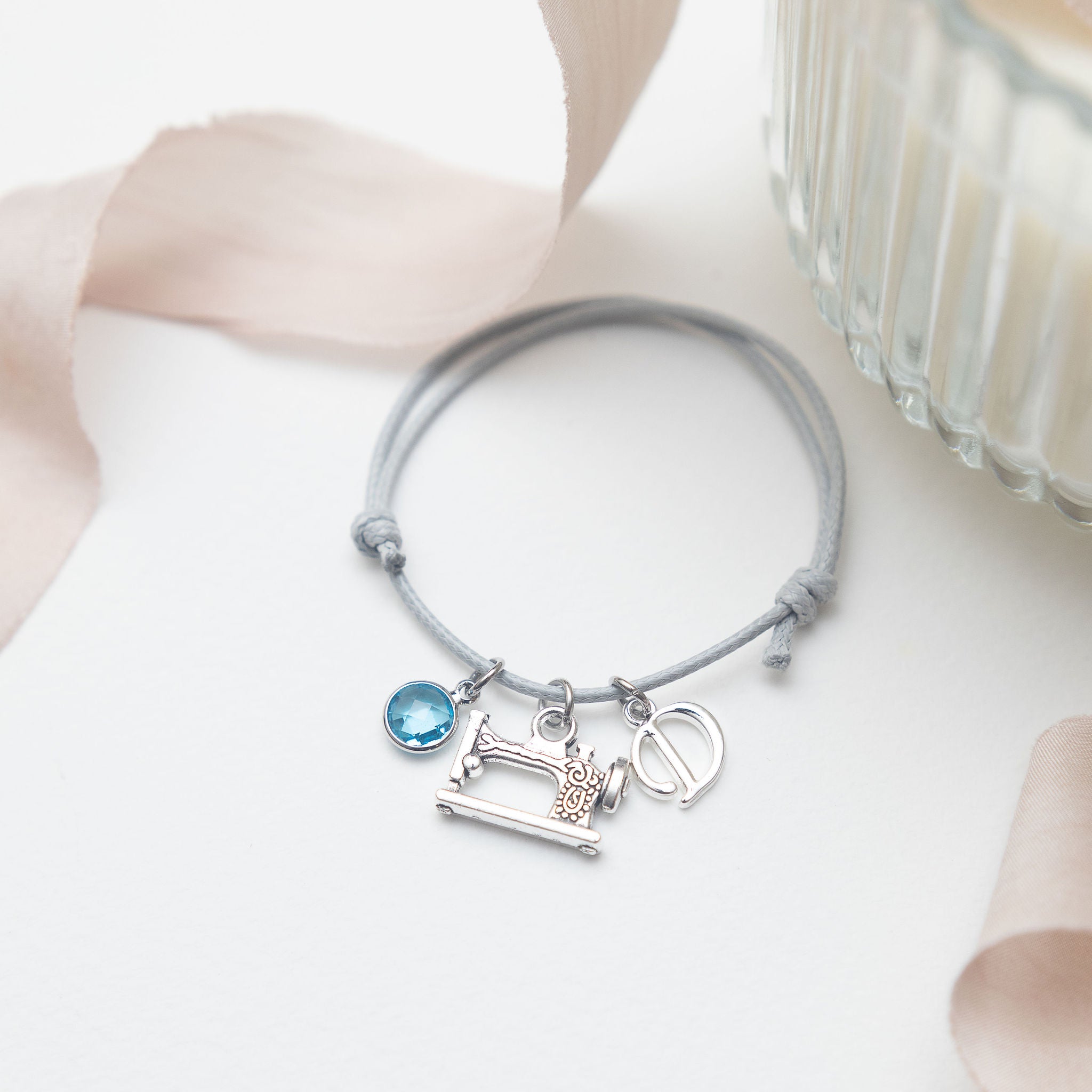 Personalised Sewing Machine Cotton Bracelet