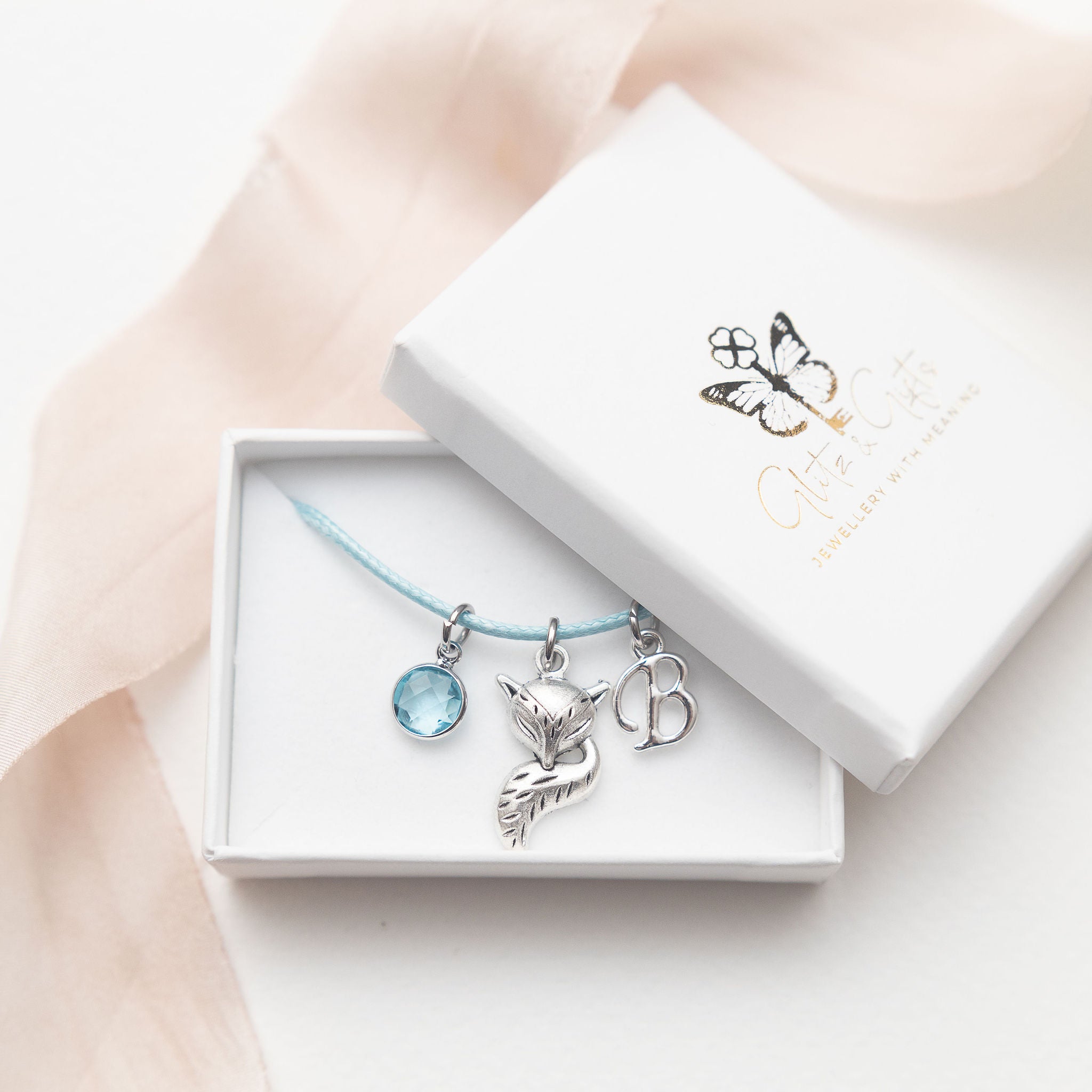 Personalised Fox Cord Bracelet