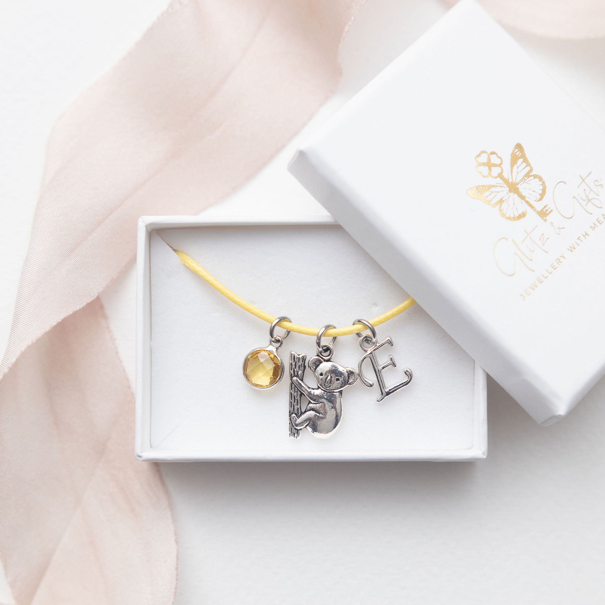 Personalised Koala Cotton Bracelet