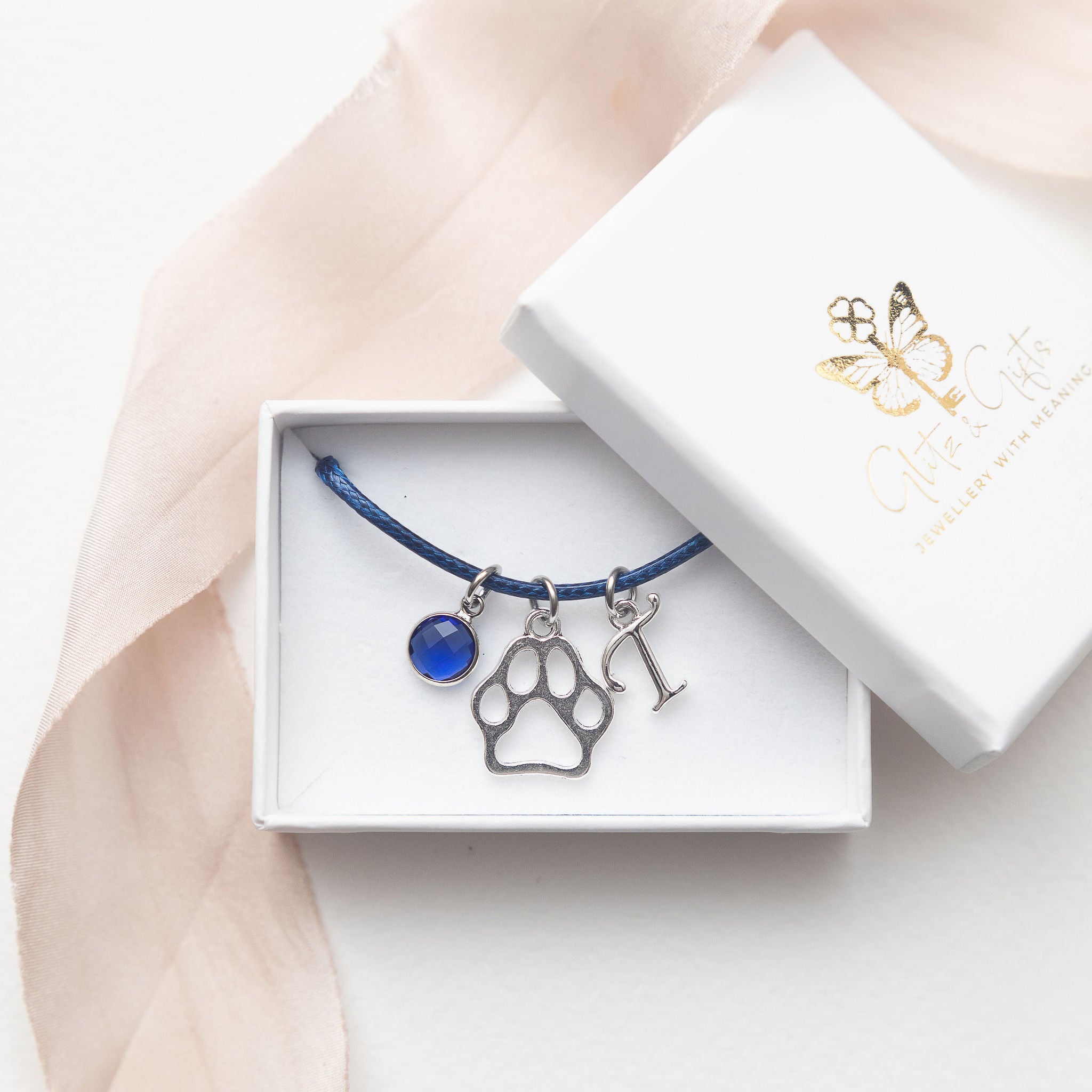 Personalised Paw Cotton Bracelet