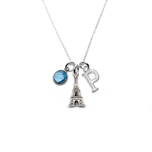 Personalised Paris Eiffel Tower Necklace