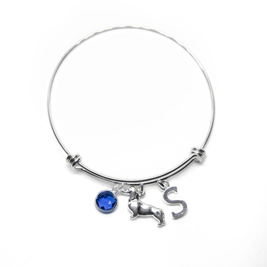 Personalised Dachshund Bangle