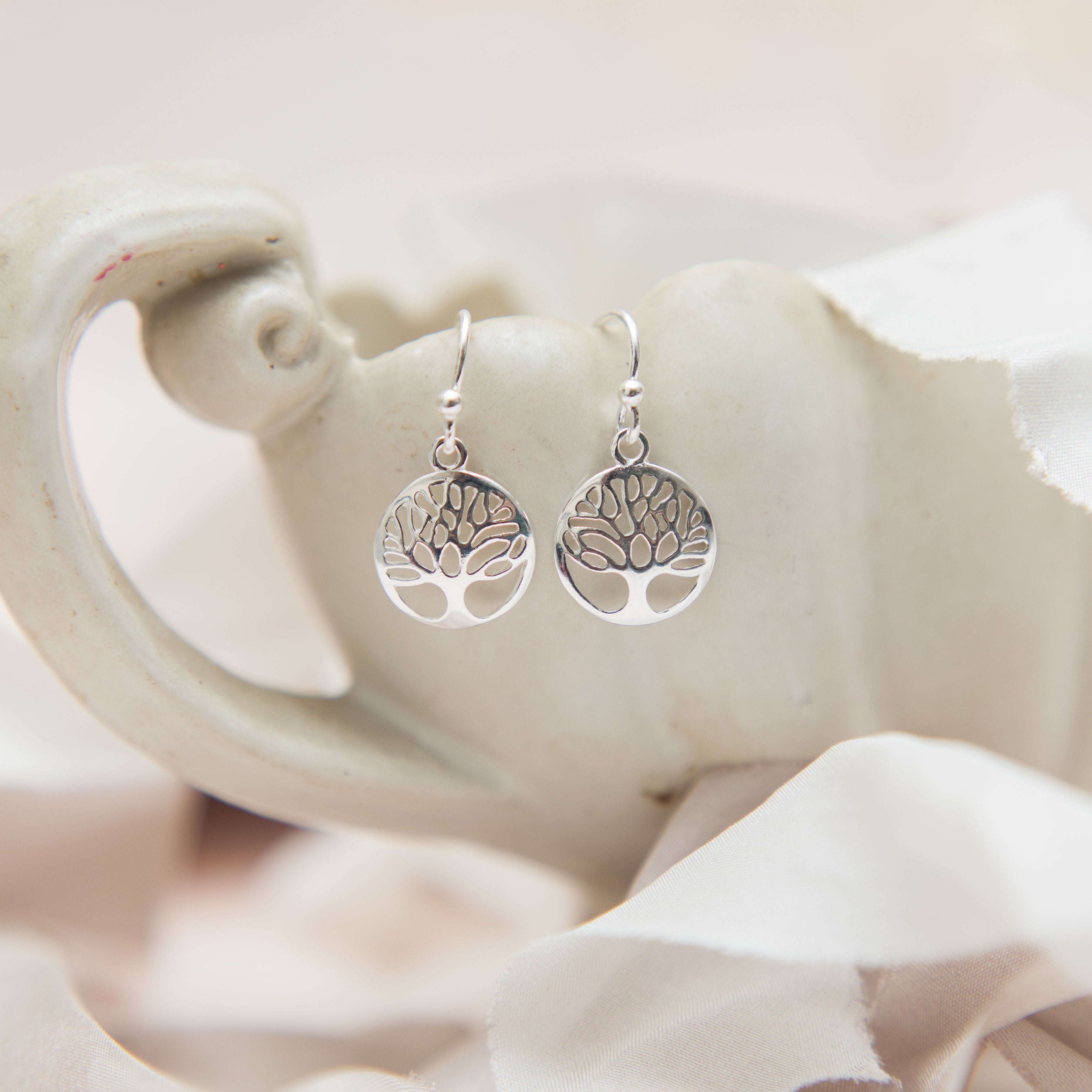 Sterling Silver Tree Earrings