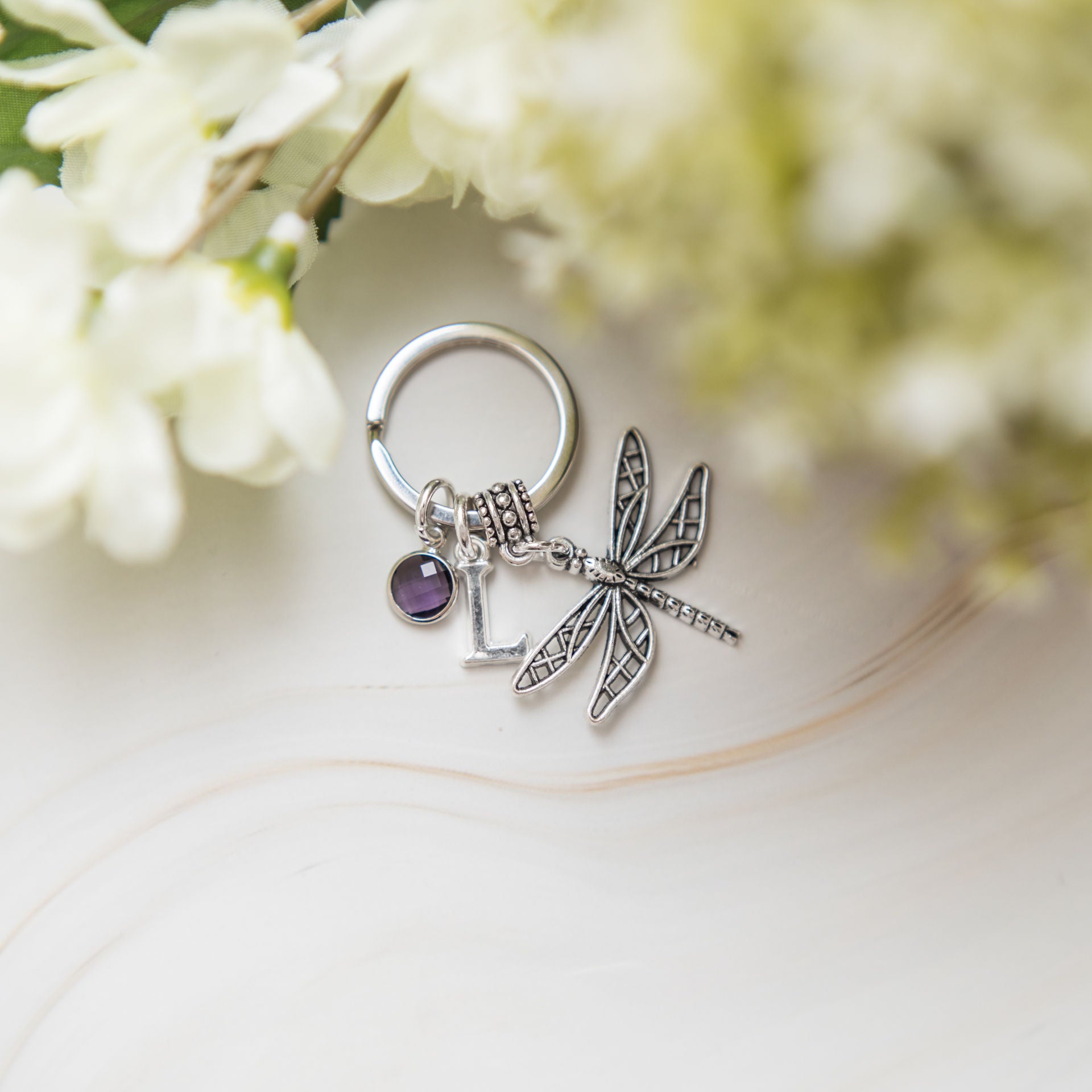 Personalised Dragonfly Keyring