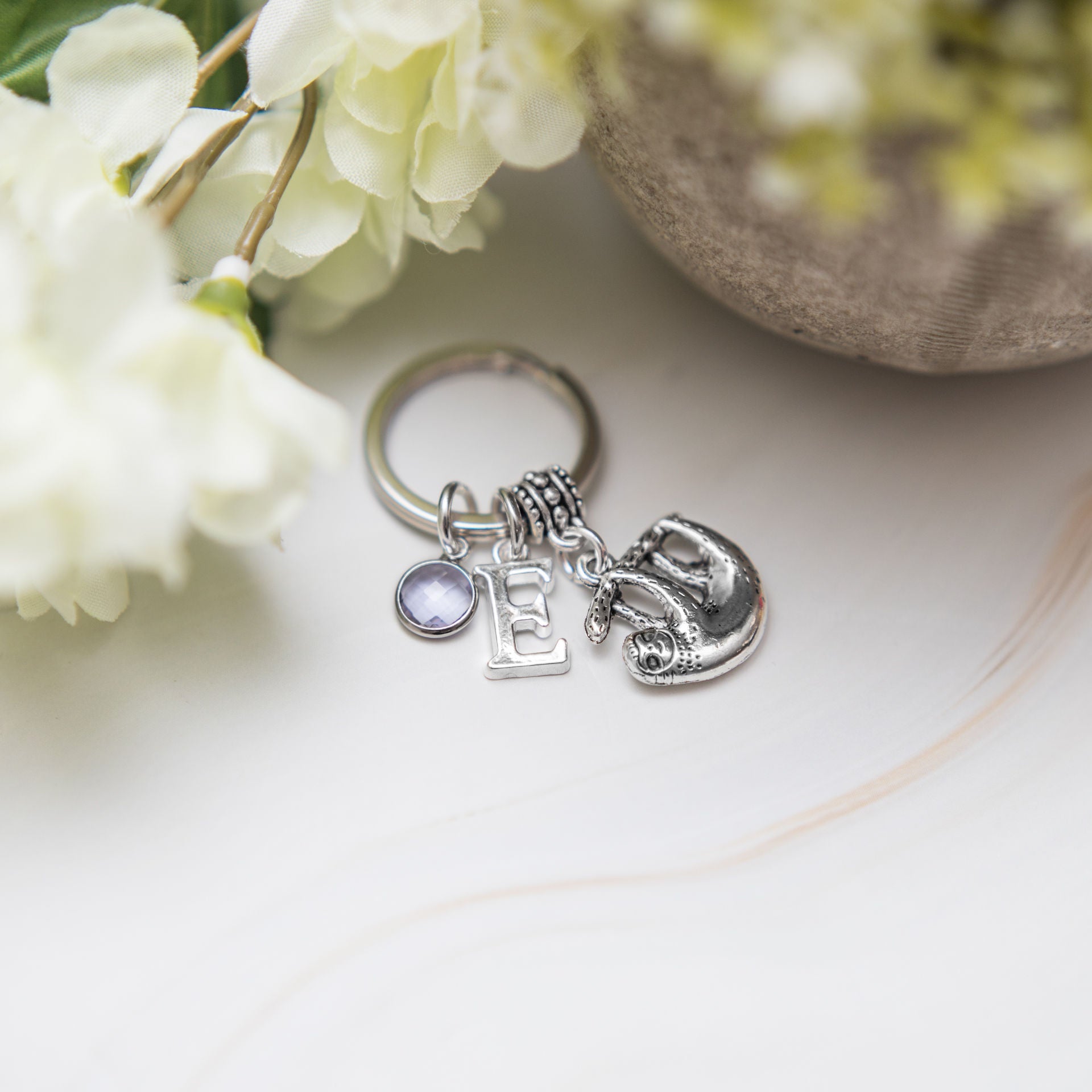 Personalised Sloth Keyring