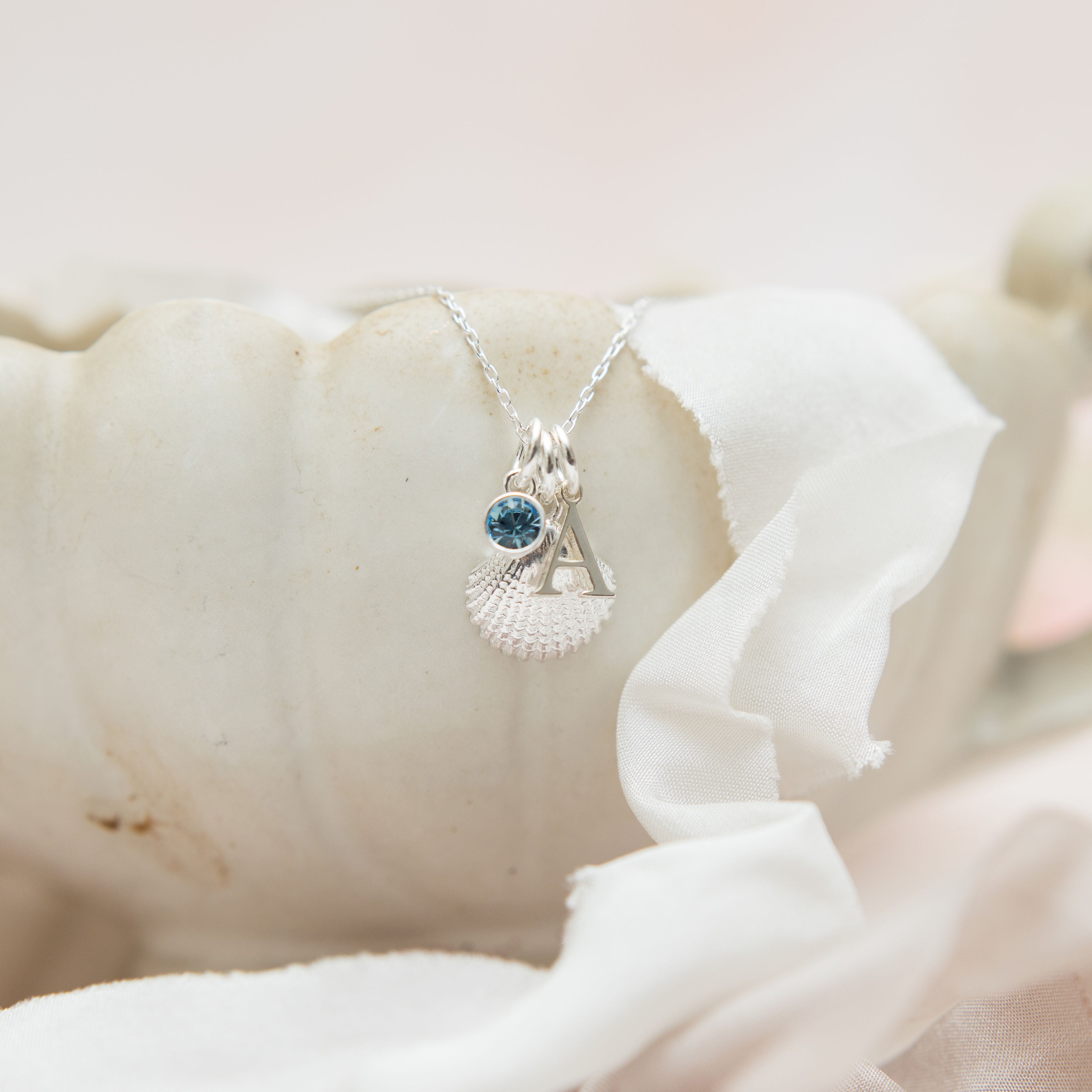 Sterling Silver Personalised Shell Necklace