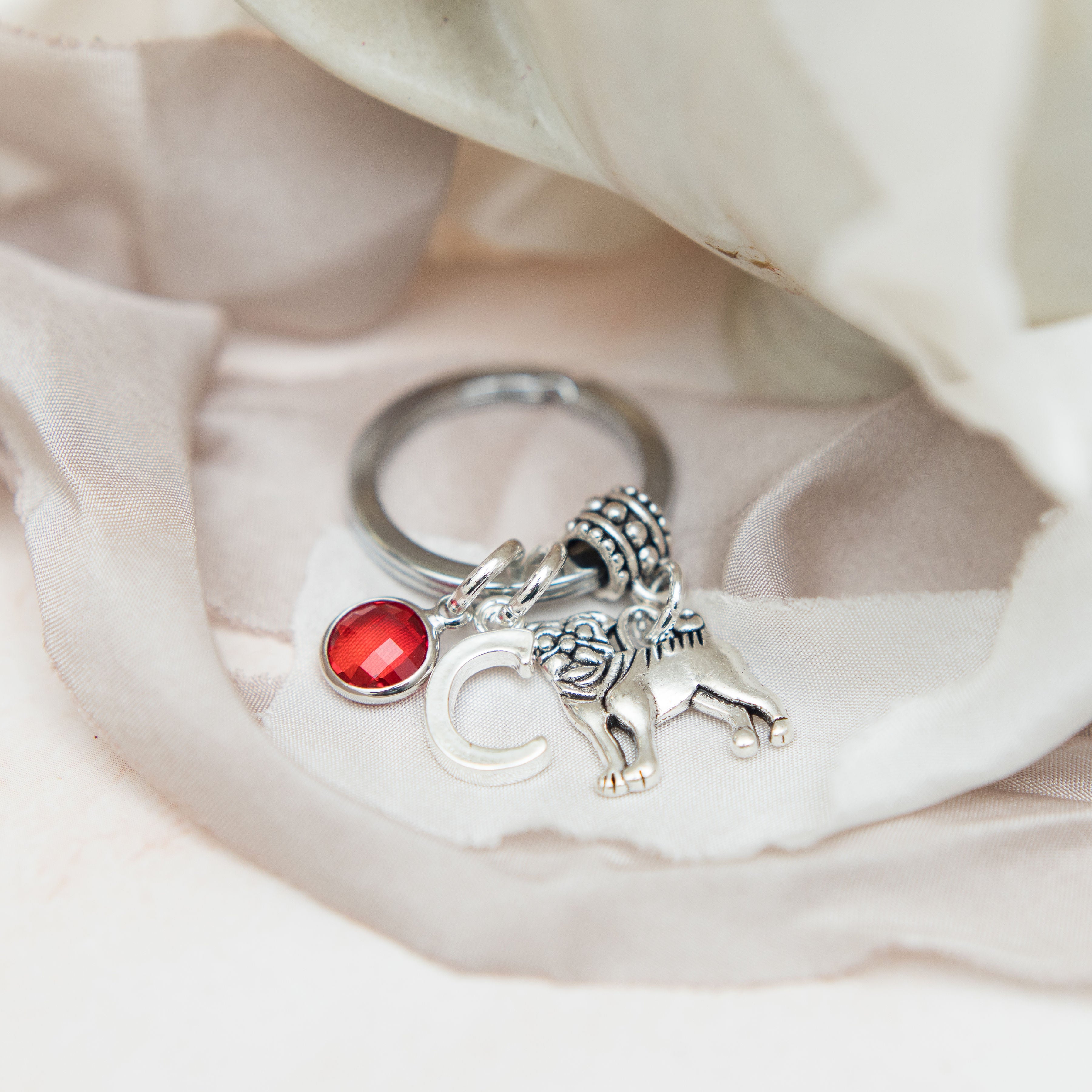 Personalised Pug Dog Keyring