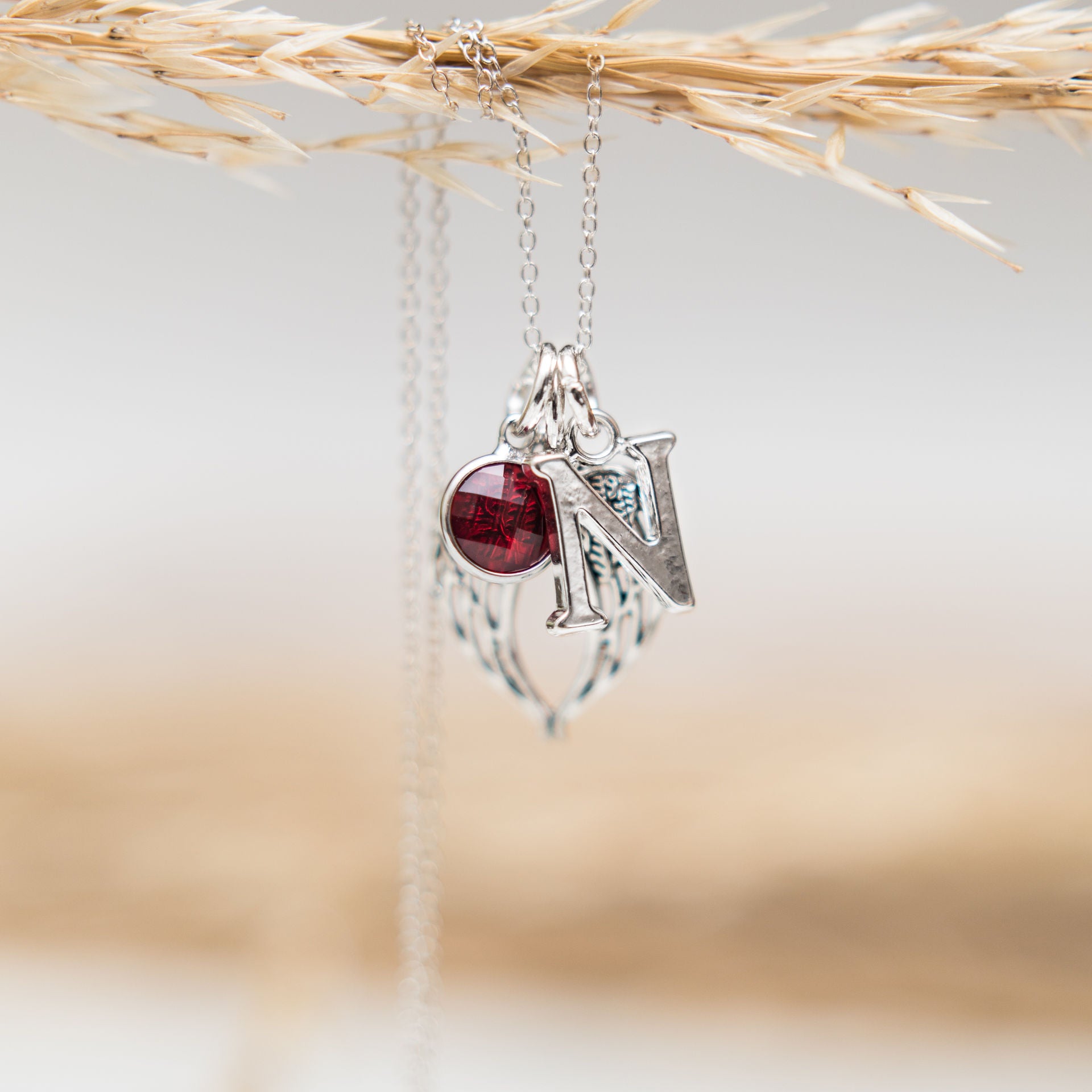 Personalised Angel Wing Necklace