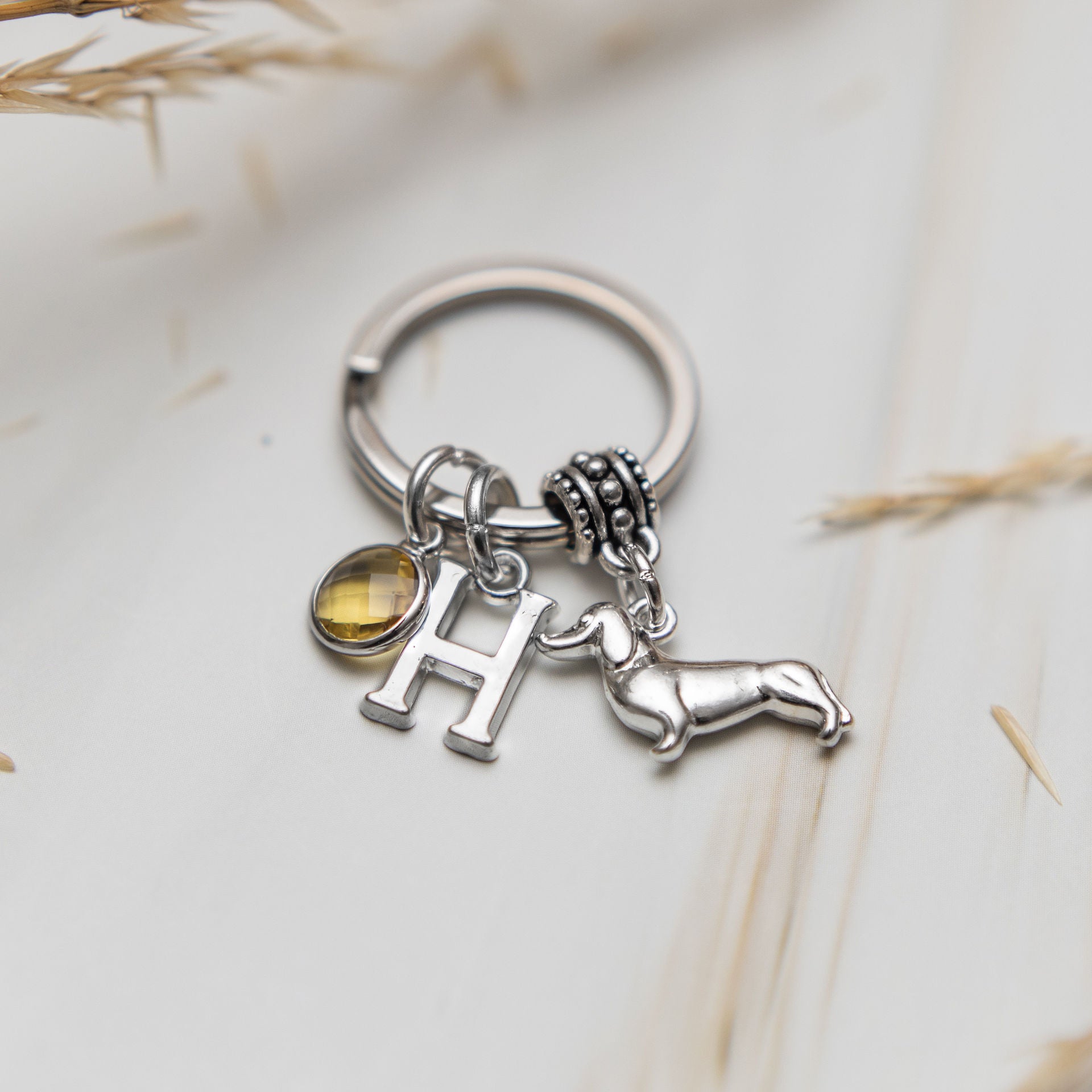 Personalised Dachshund Keyring
