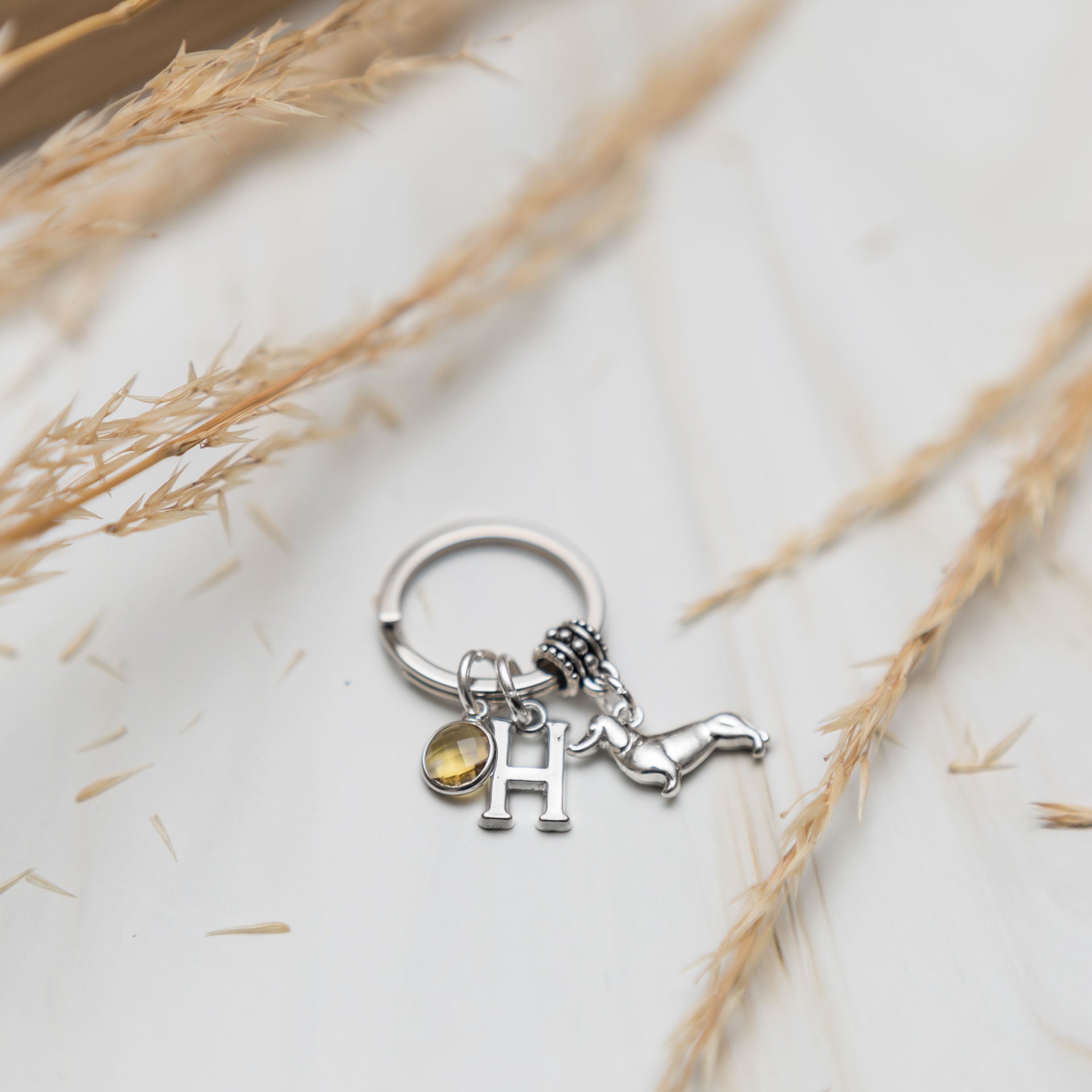 Personalised Dachshund Keyring