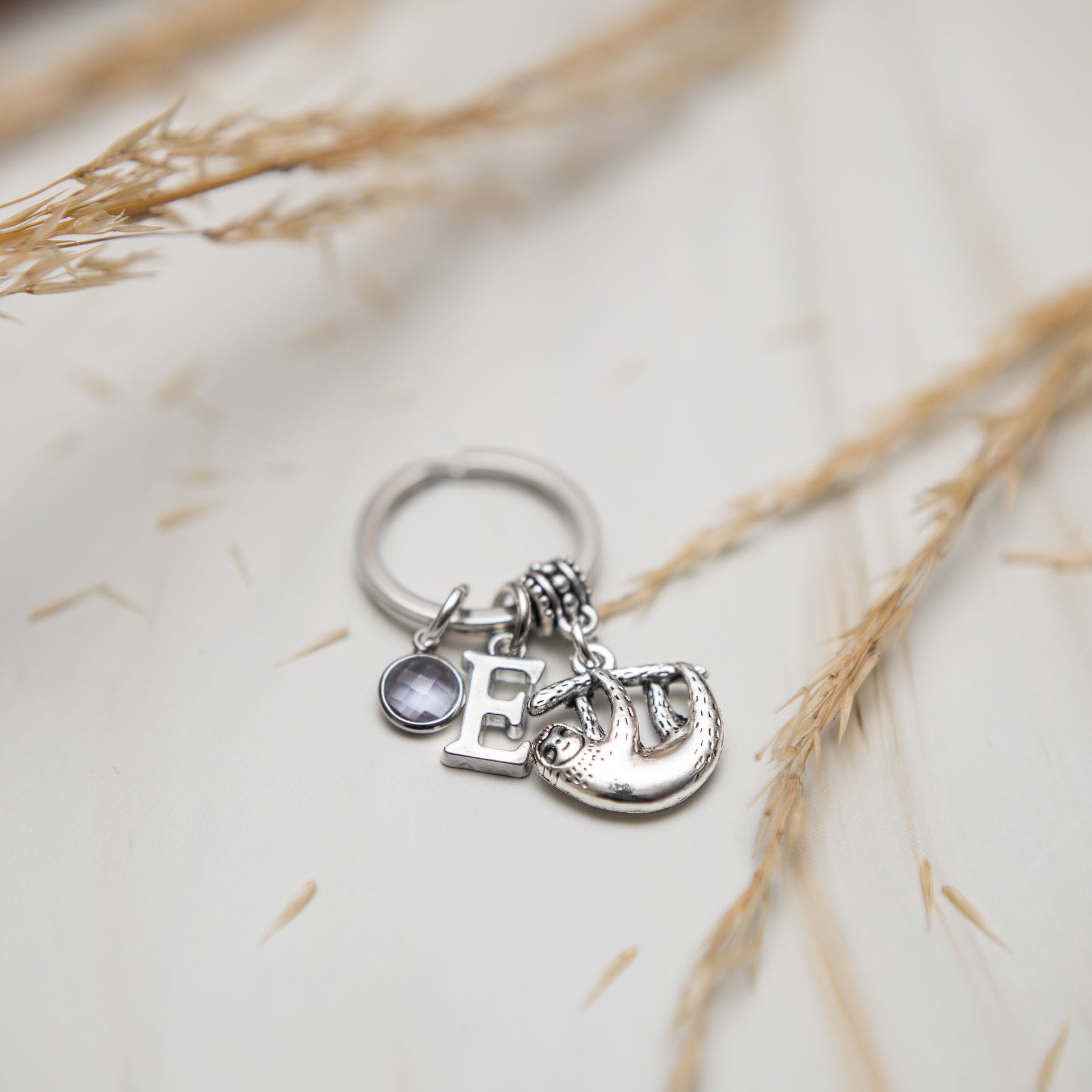 Personalised Sloth Keyring