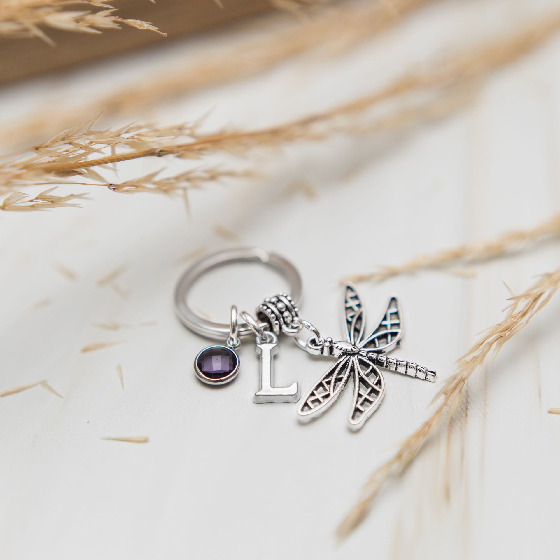 Personalised Dragonfly Keyring
