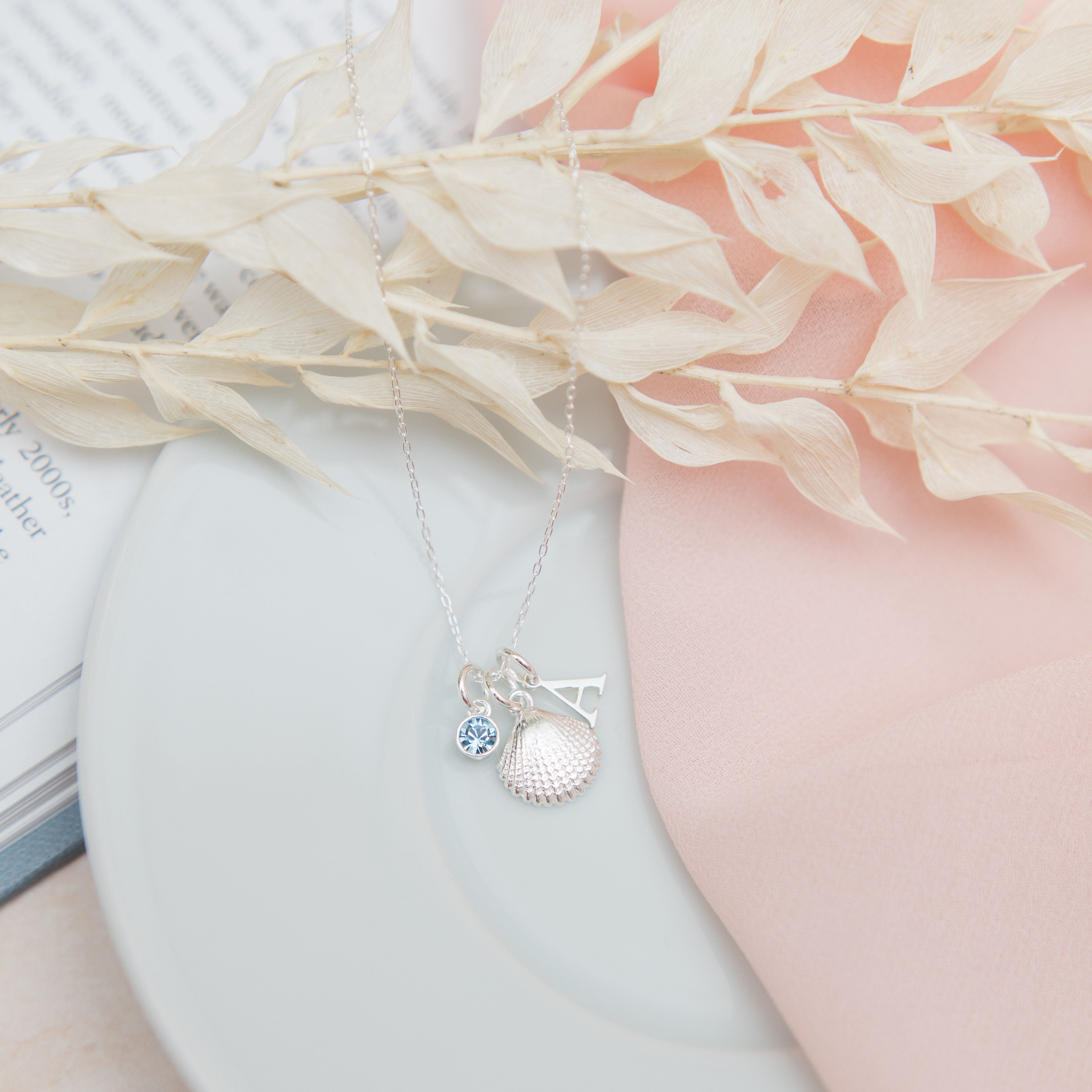 Sterling Silver Personalised Shell Necklace