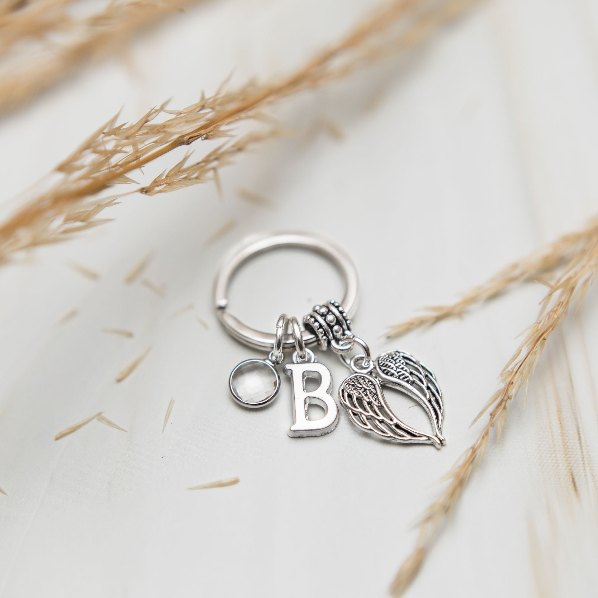 Personalised Angel Wing Keyring