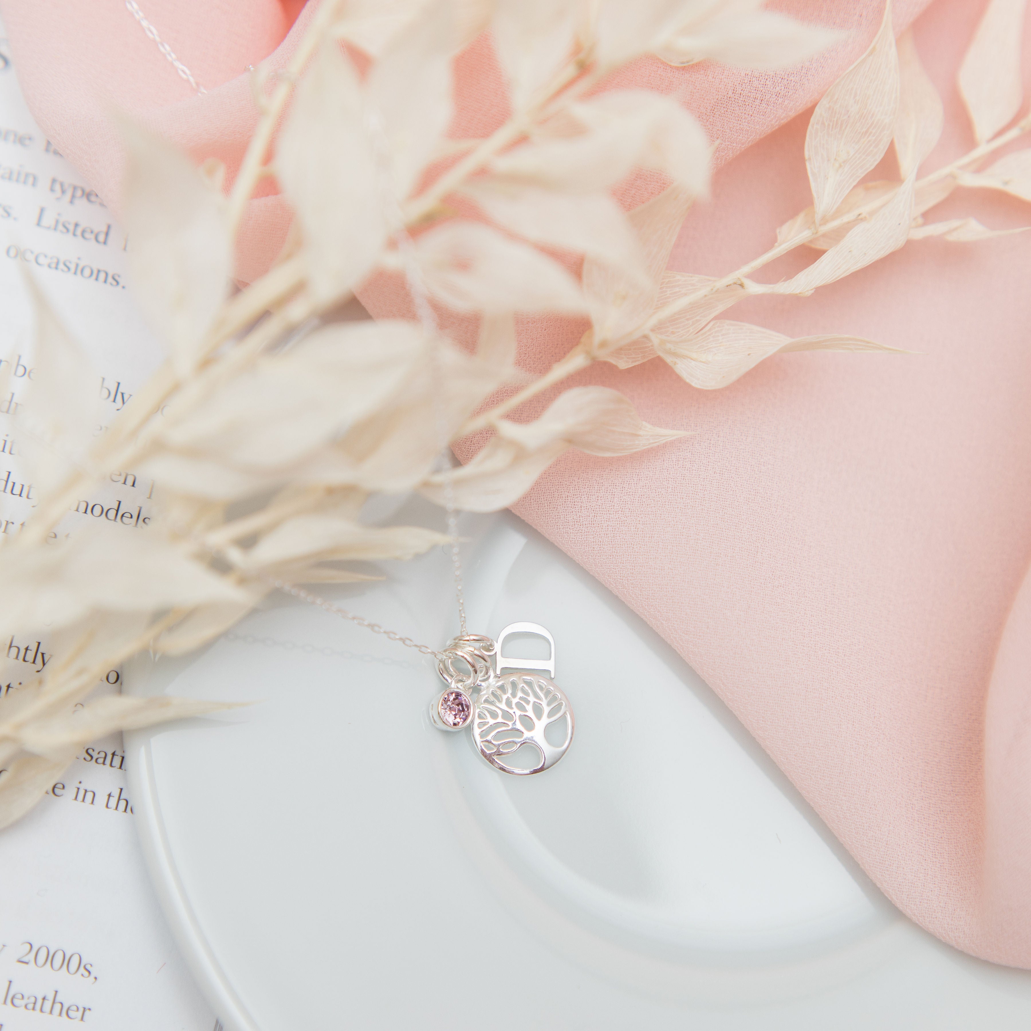 Sterling Silver Personalised Tree Necklace