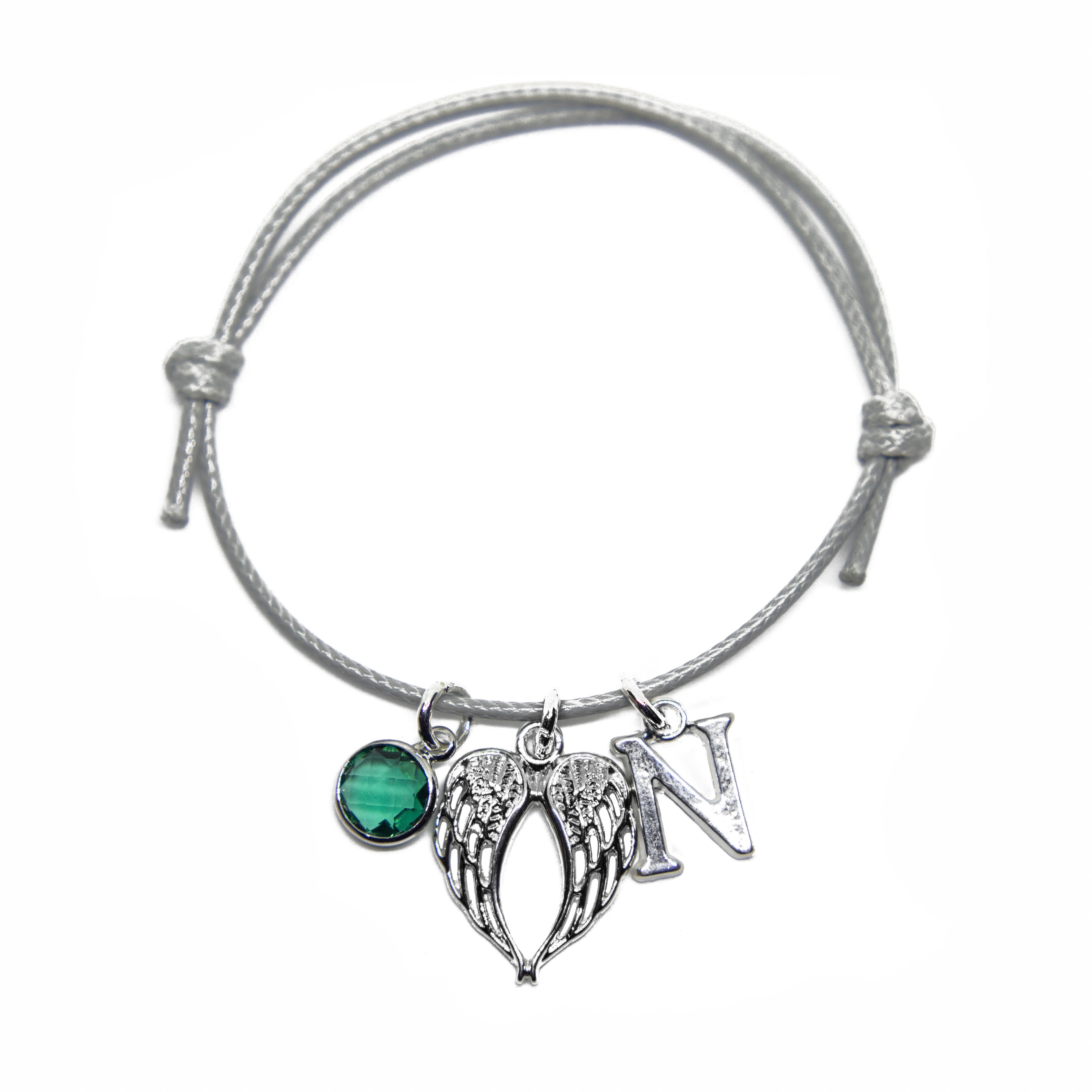 Personalised Angel Wing Cotton Bracelet