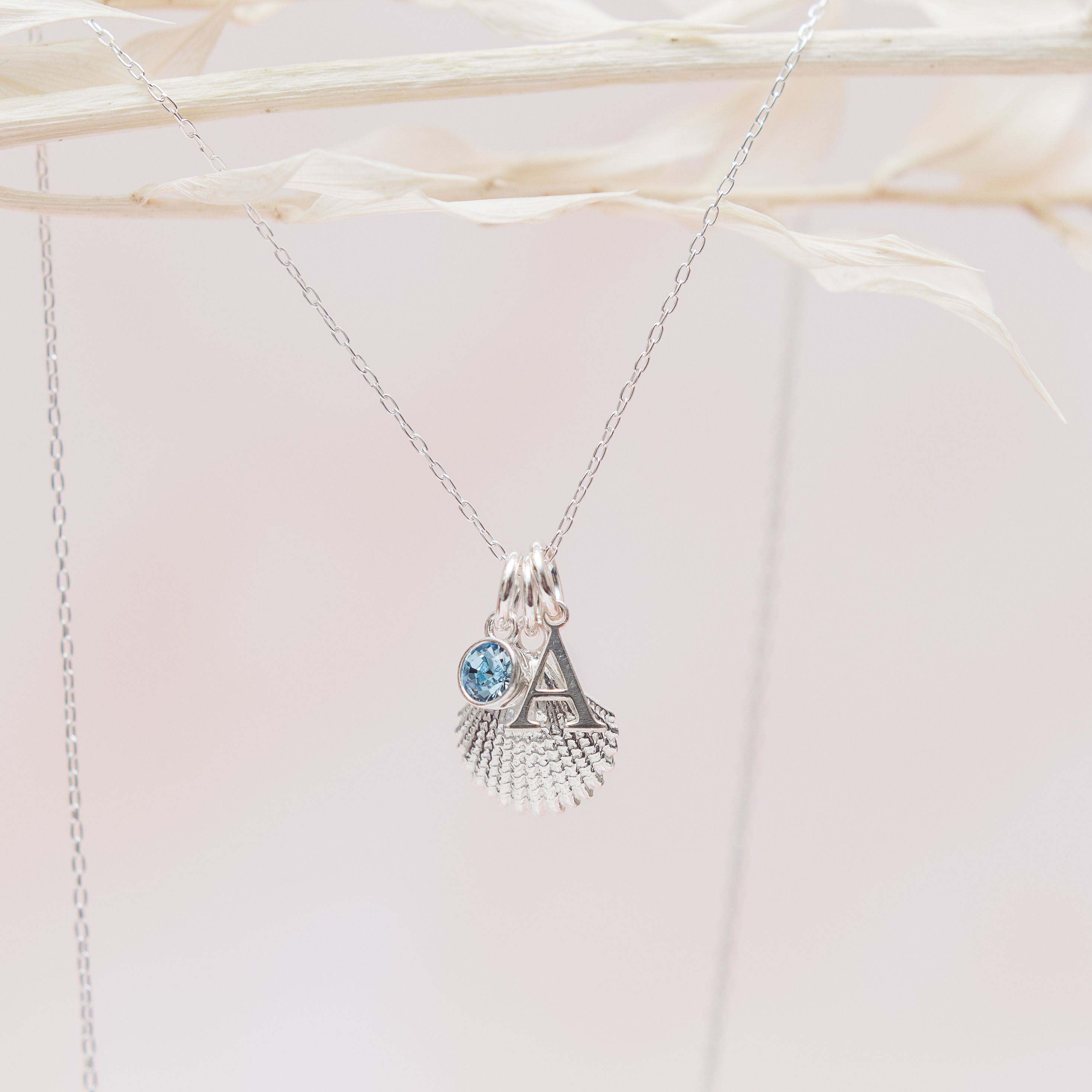 Sterling Silver Personalised Shell Necklace