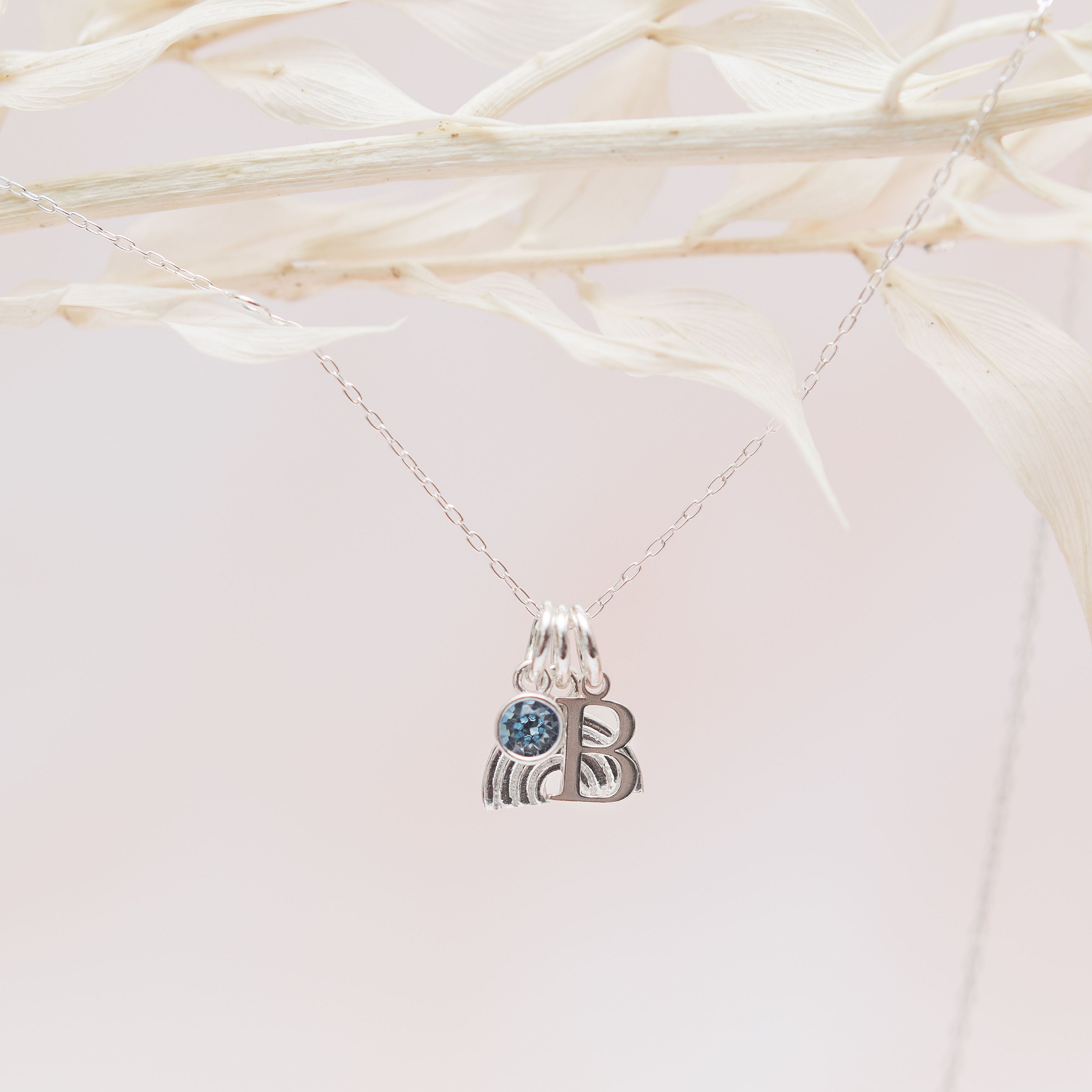 Sterling Silver Personalised Rainbow Necklace