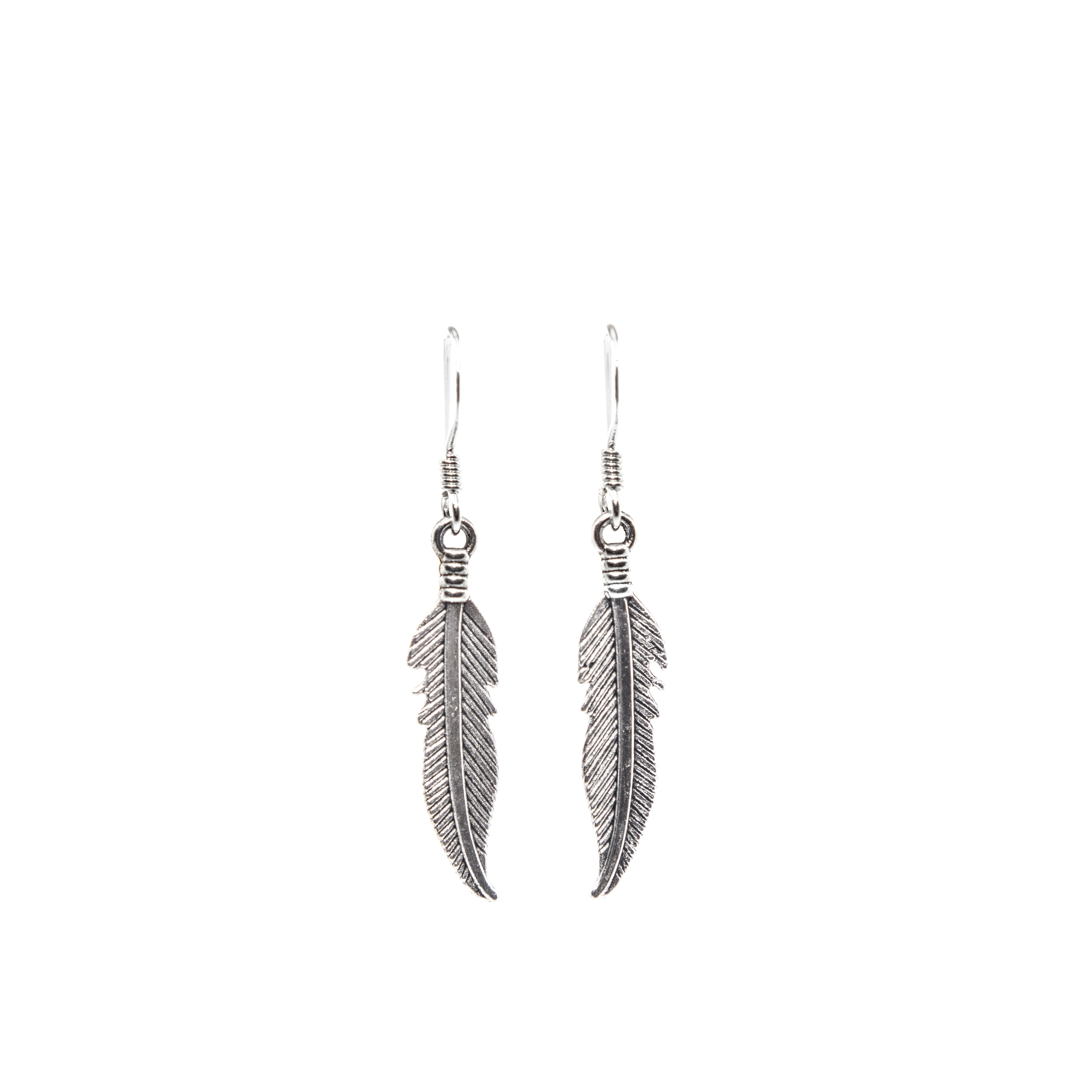 Feather Charm Earrings