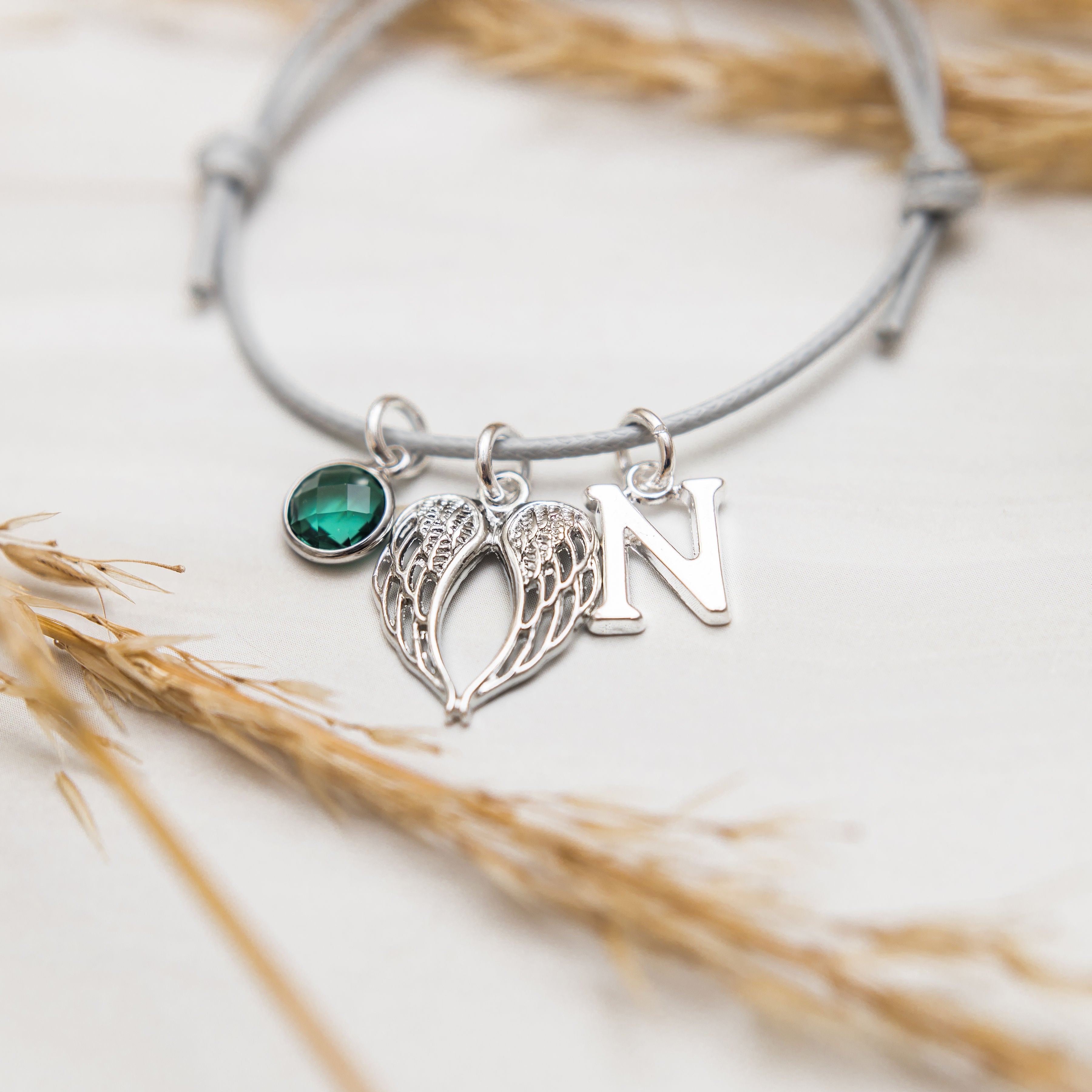 Personalised Angel Wing Cotton Bracelet