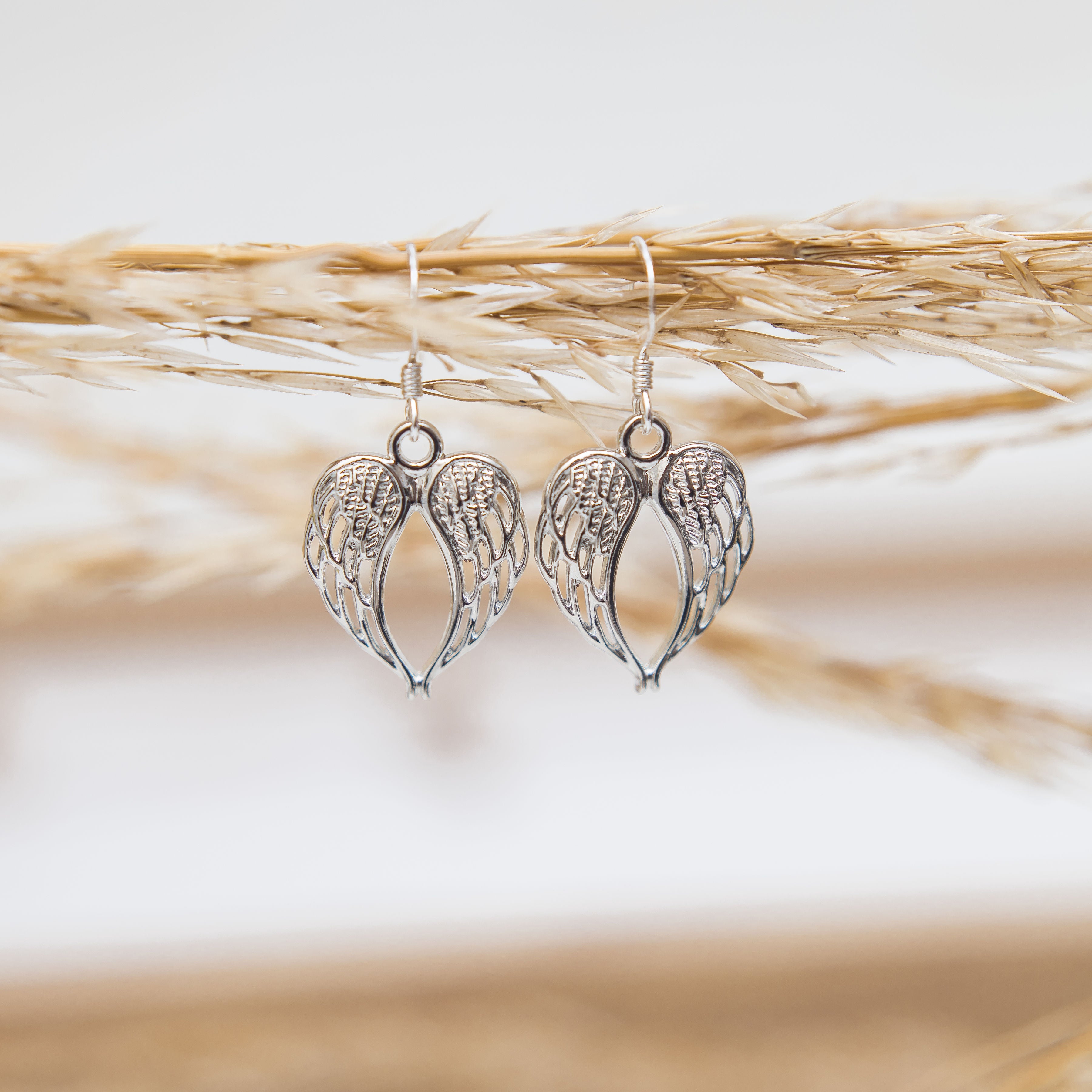 Angel Wing Charm Earrings