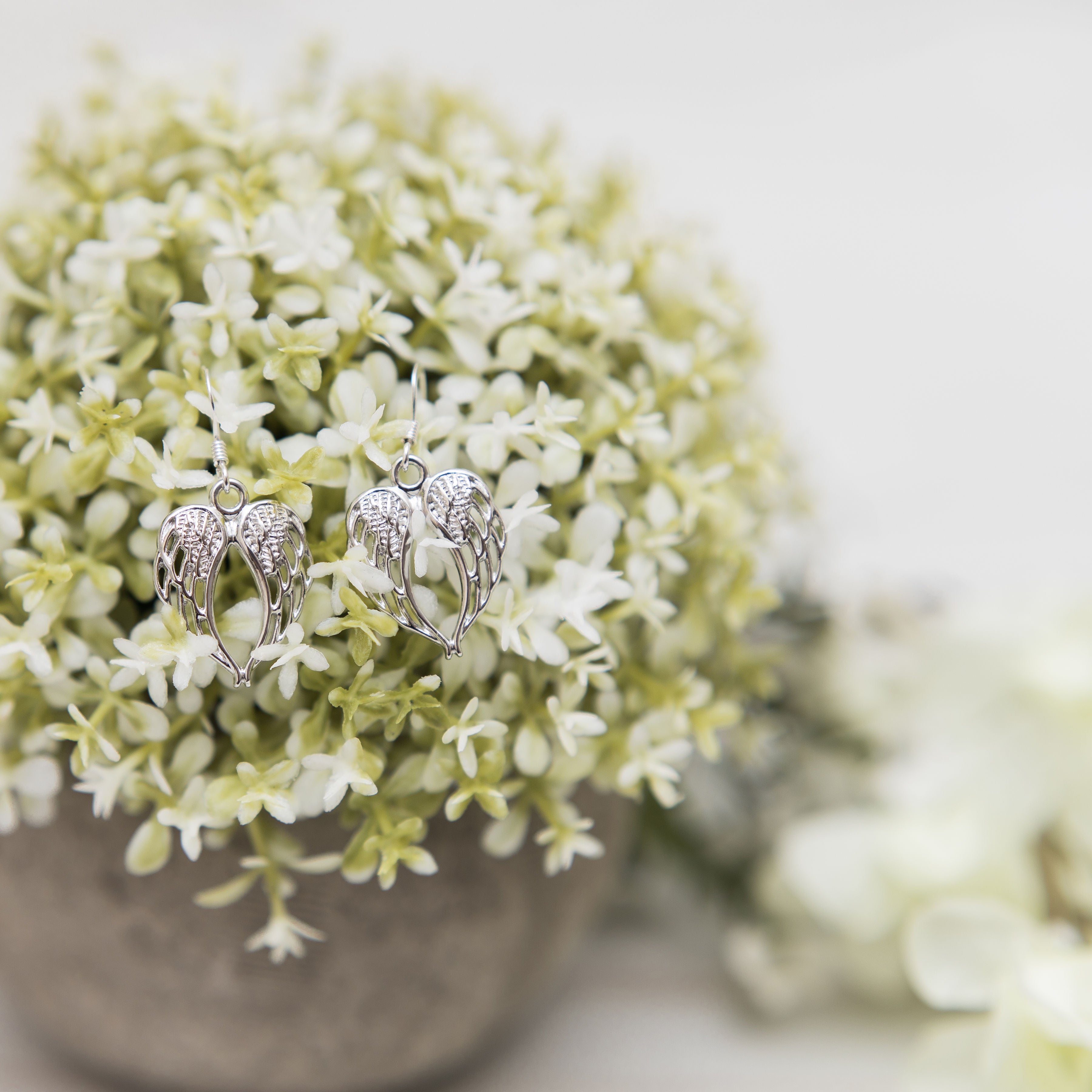 Angel Wing Charm Earrings