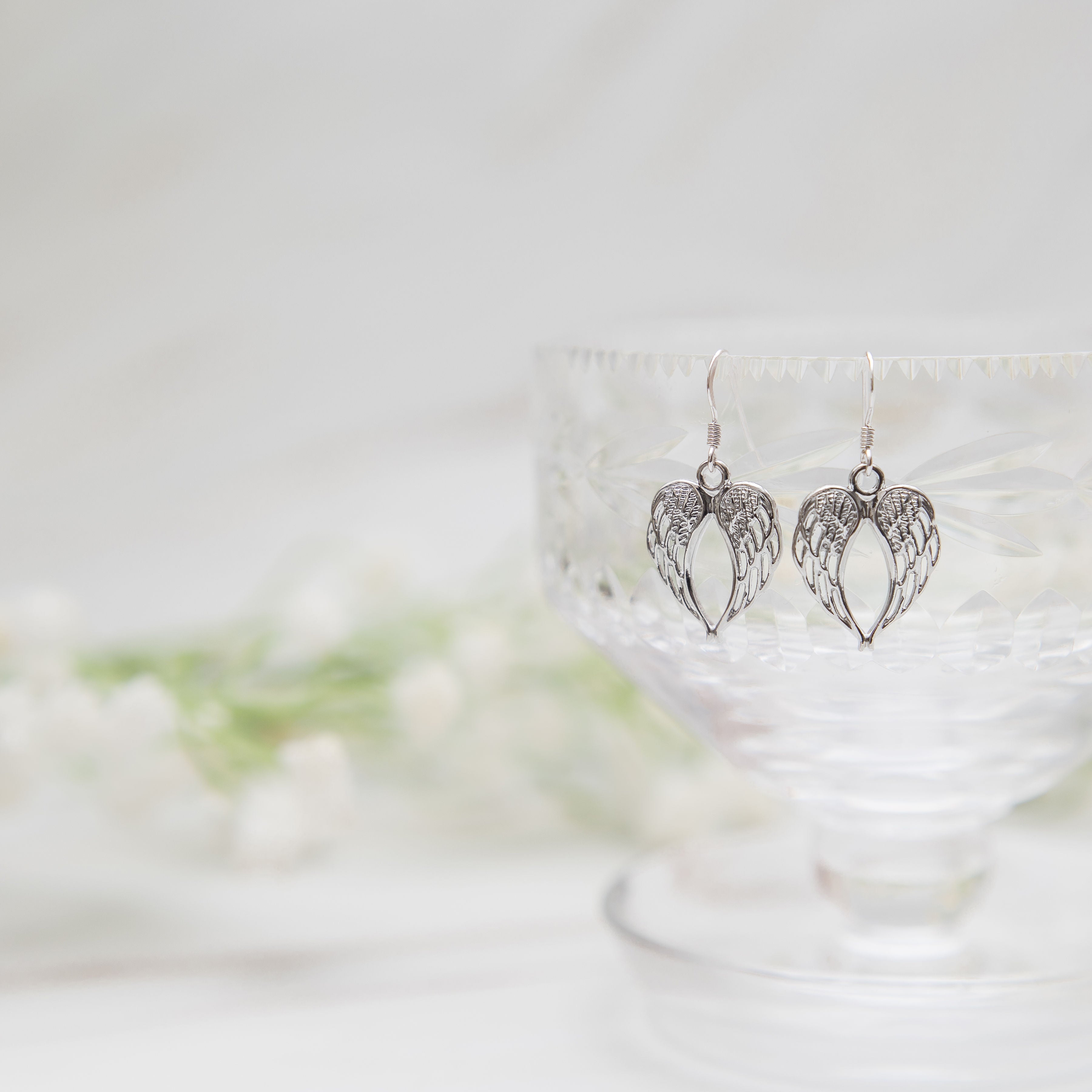 Angel Wing Charm Earrings