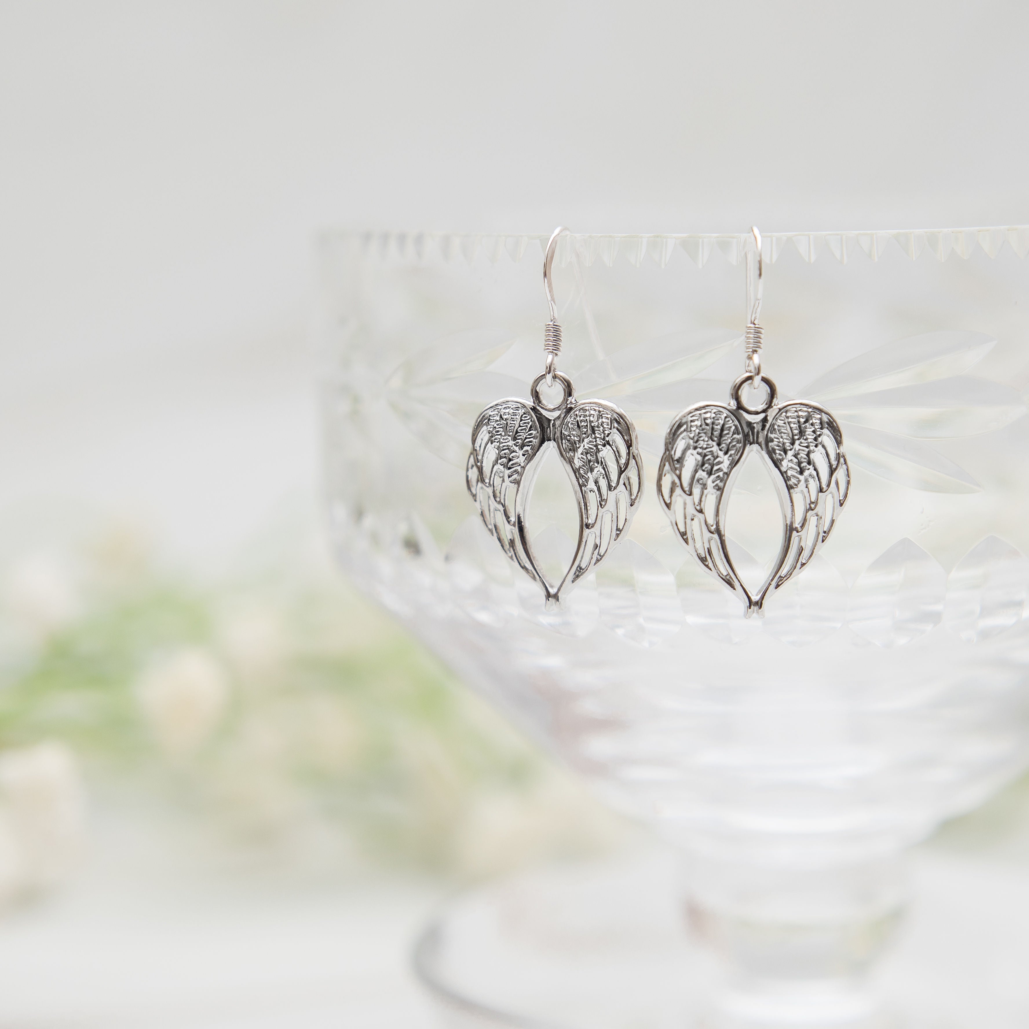 Angel Wing Charm Earrings