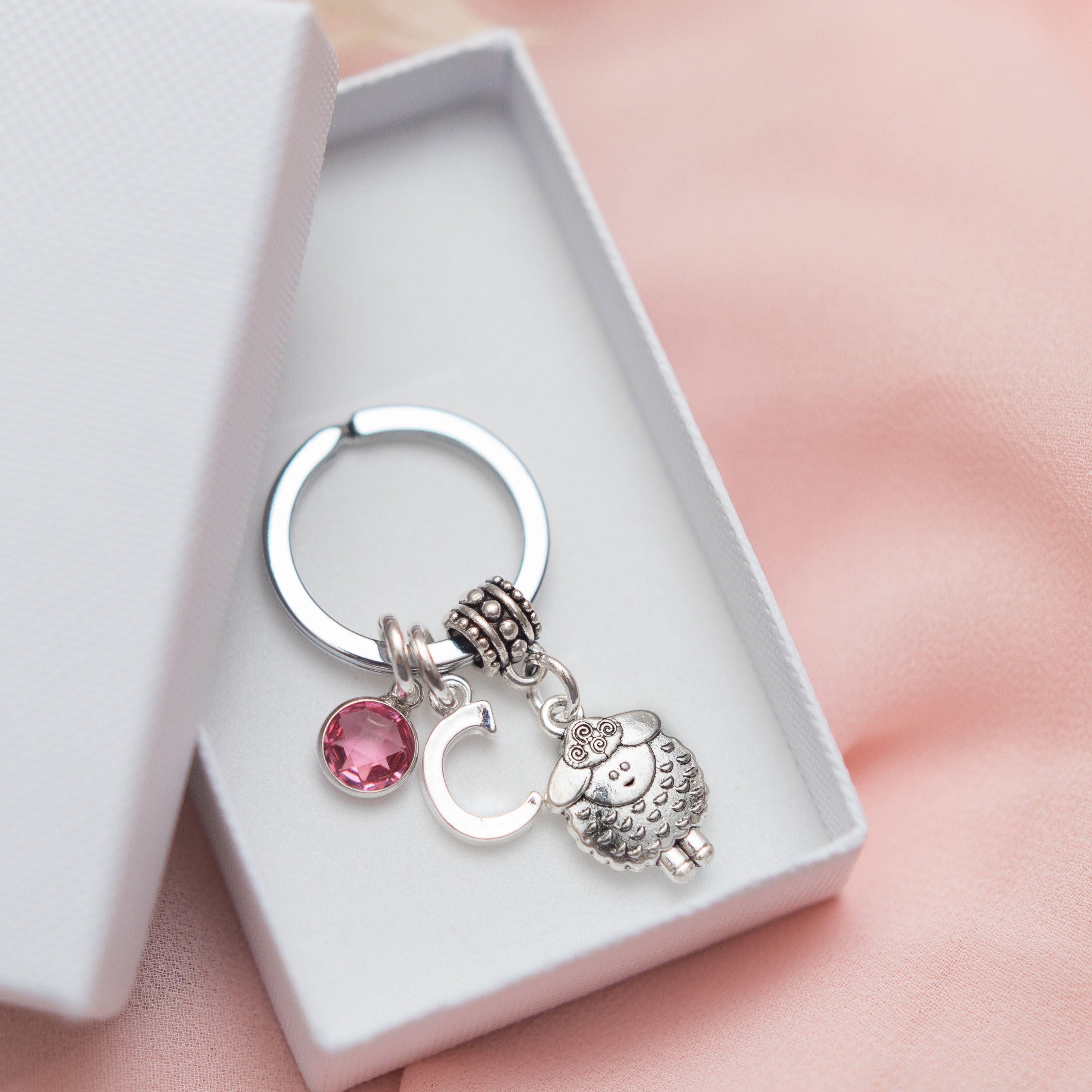 Personalised Sheep Keyring